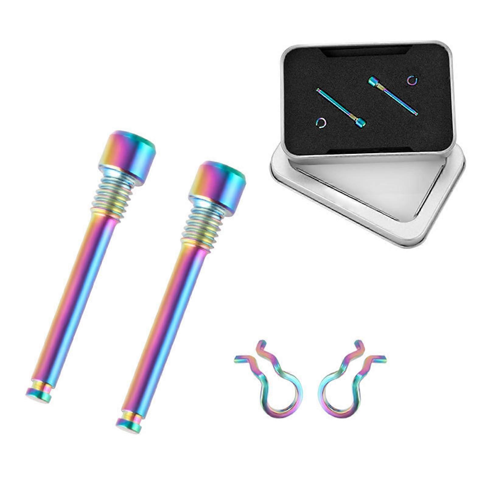 Titanium Alloy Bicycle Disc Brake Set of 4, Mountain Bike Brake Bolts, Lightweight Screws in Various Colors