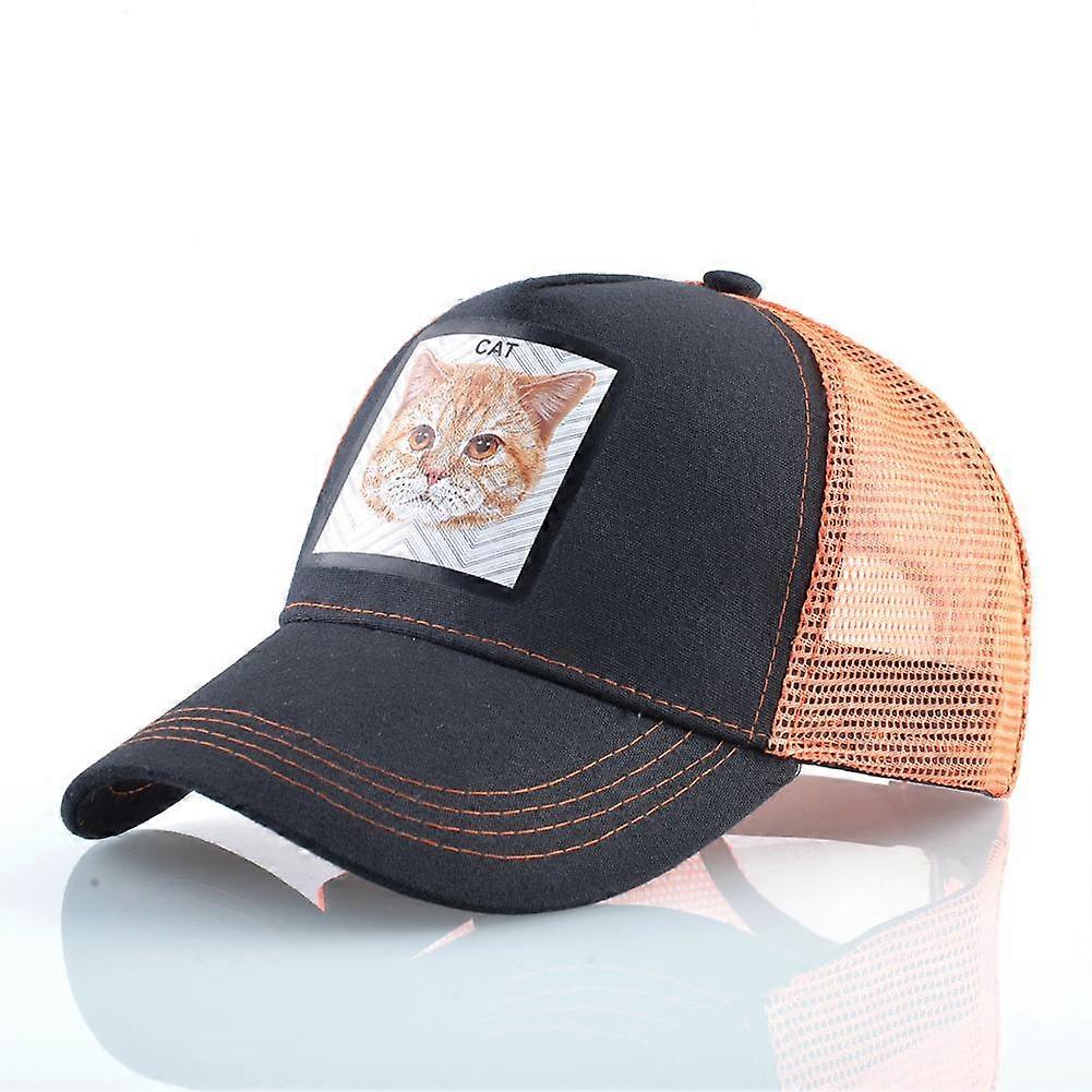 Snapback Mesh Hats Summer Baseball Cap With Cat Patch Baseball Caps Women Outdoor Visor Trucker Hat