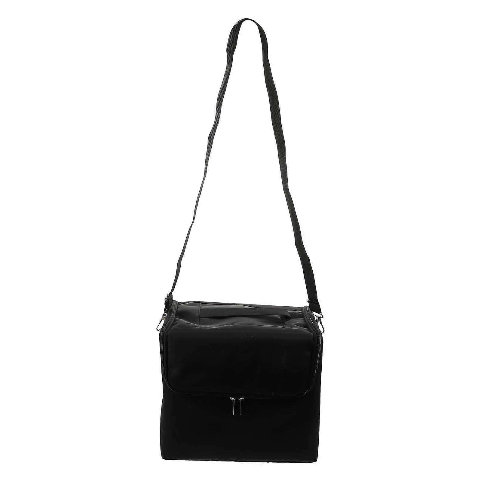 Makeup Bag Sets For Travelers Large Capacity Pouch For Toiletries And Manicure Tools Black Color 1Pack