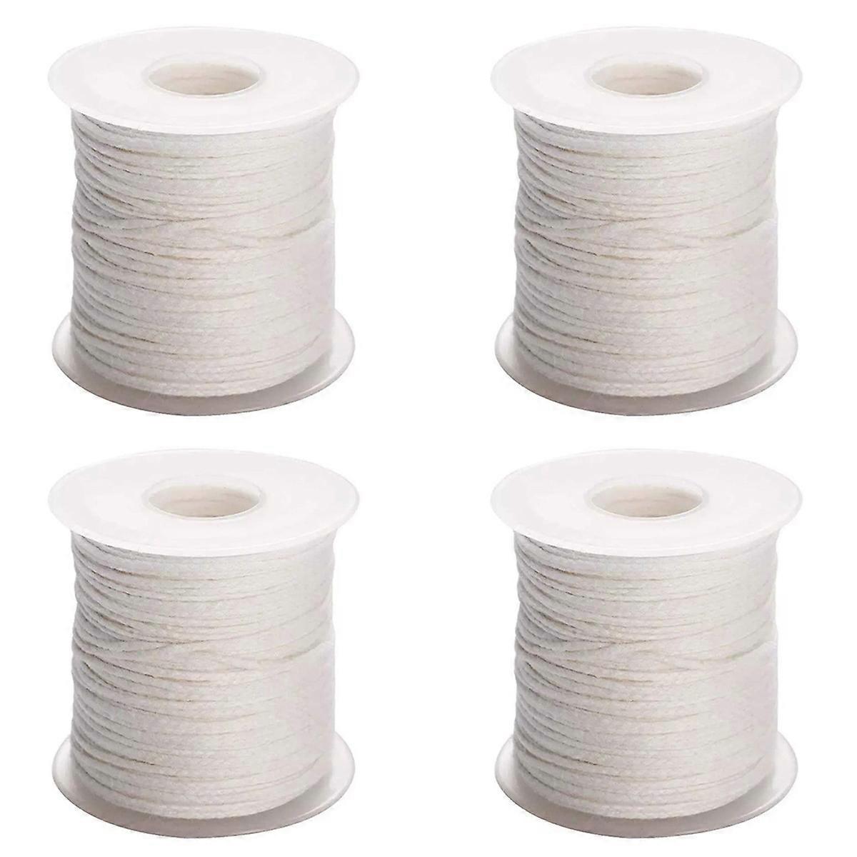200Feet/61Meter White Candle Wick Cotton Candle Woven Wick for DIY Candle Making Material Smokeless