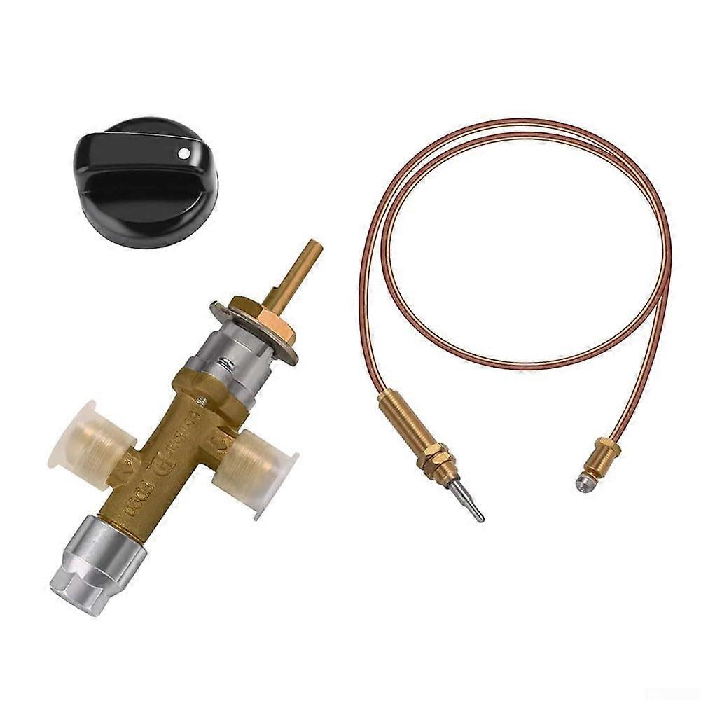 Propane LPG Gas Safety Control Valve with Thermal Coupler, Button, and Compatible Patio Heater Replacement Parts