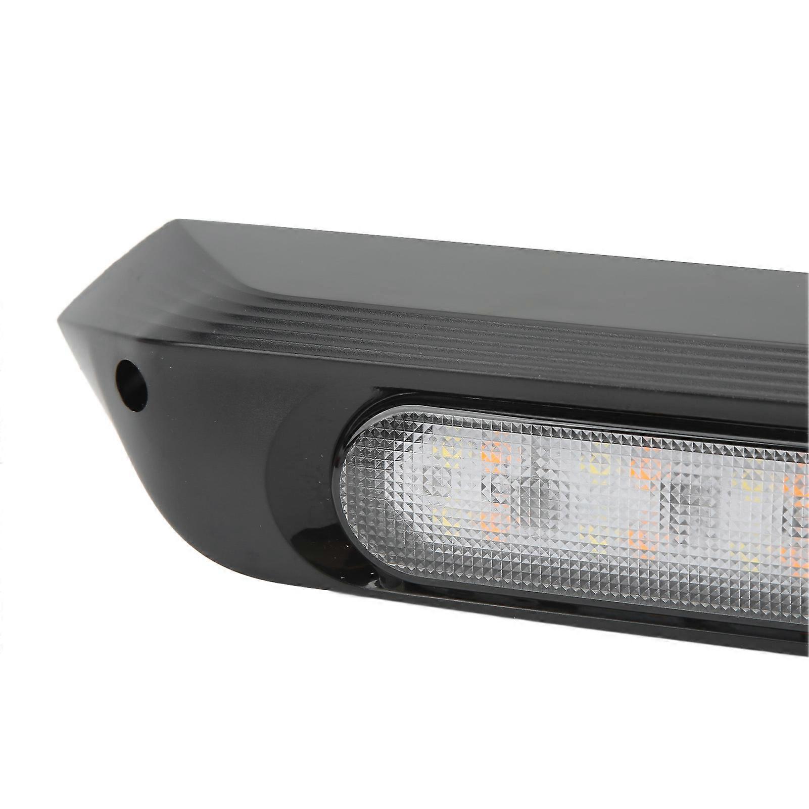 Dual Color LED Awning Porch RV Light 8W Waterproof Utility Strip Light for Yacht Caravan Black Hull