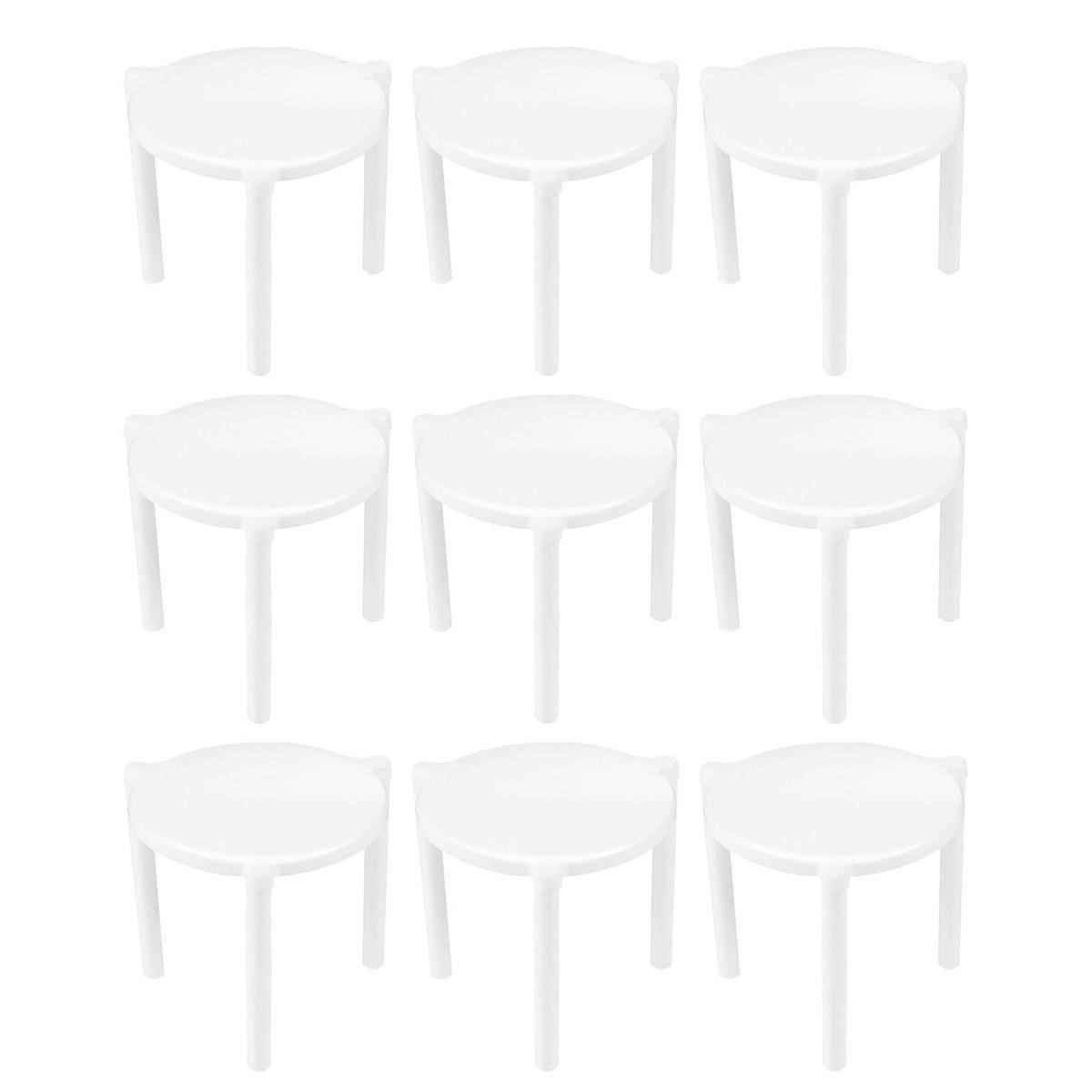 100pcs Pizza Saver Stand White Plastic Tripod Stack for Restaurant Container