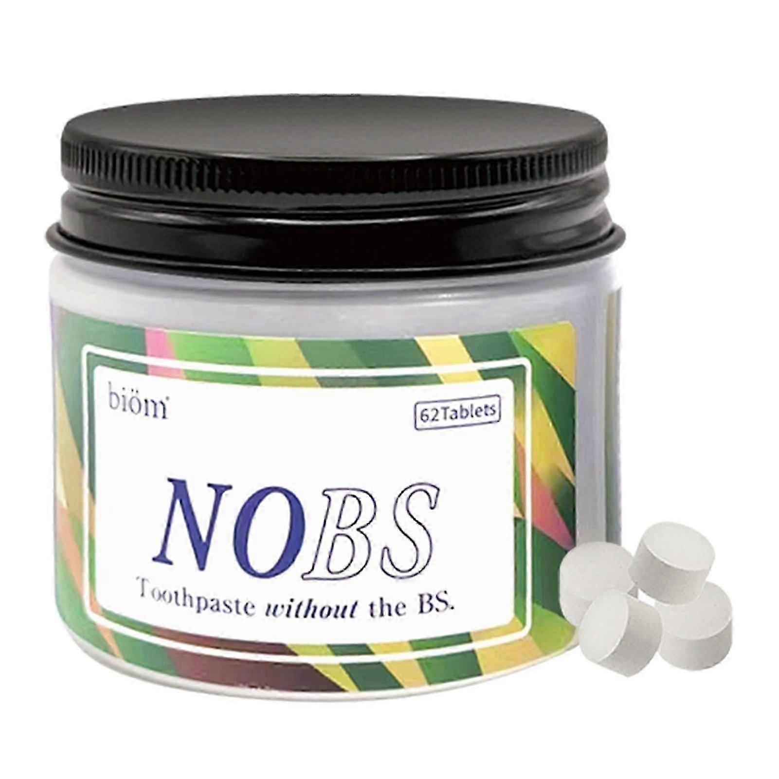 Chewable Toothpaste Tablet 62/186 Count Fluoride Free Natural Paste Tabs