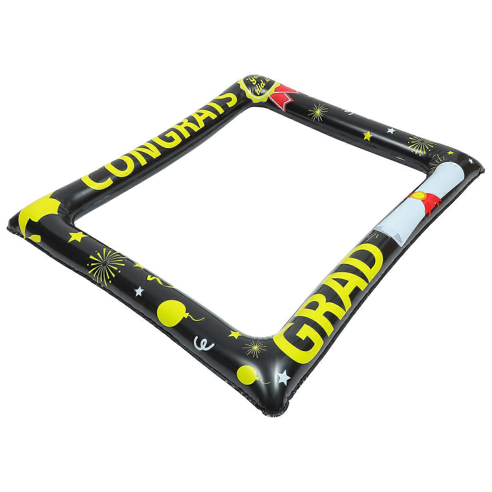 Graduation Inflatable Frame Photo Prop For Graduation Season Parties Black 73x63cm Photo Taking 1Set