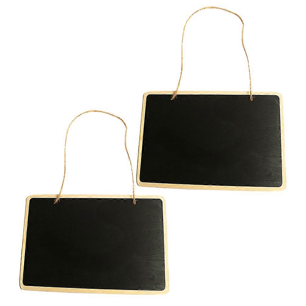 Black Chalkboard with Wood Frame for Writing Removable and Synthetic Material 2 Pieces