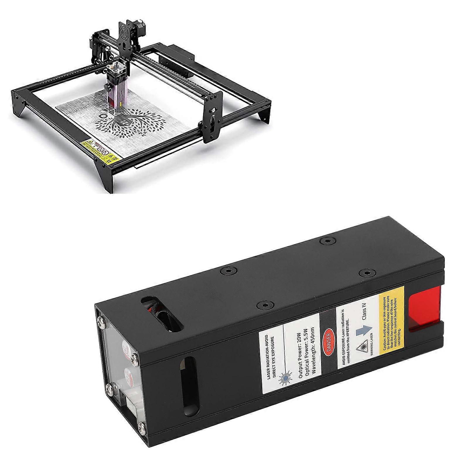 Laser Module 12V 450nm 20W Laser Cutting Module CNC Laser Engraving Tool for Metal PVC
