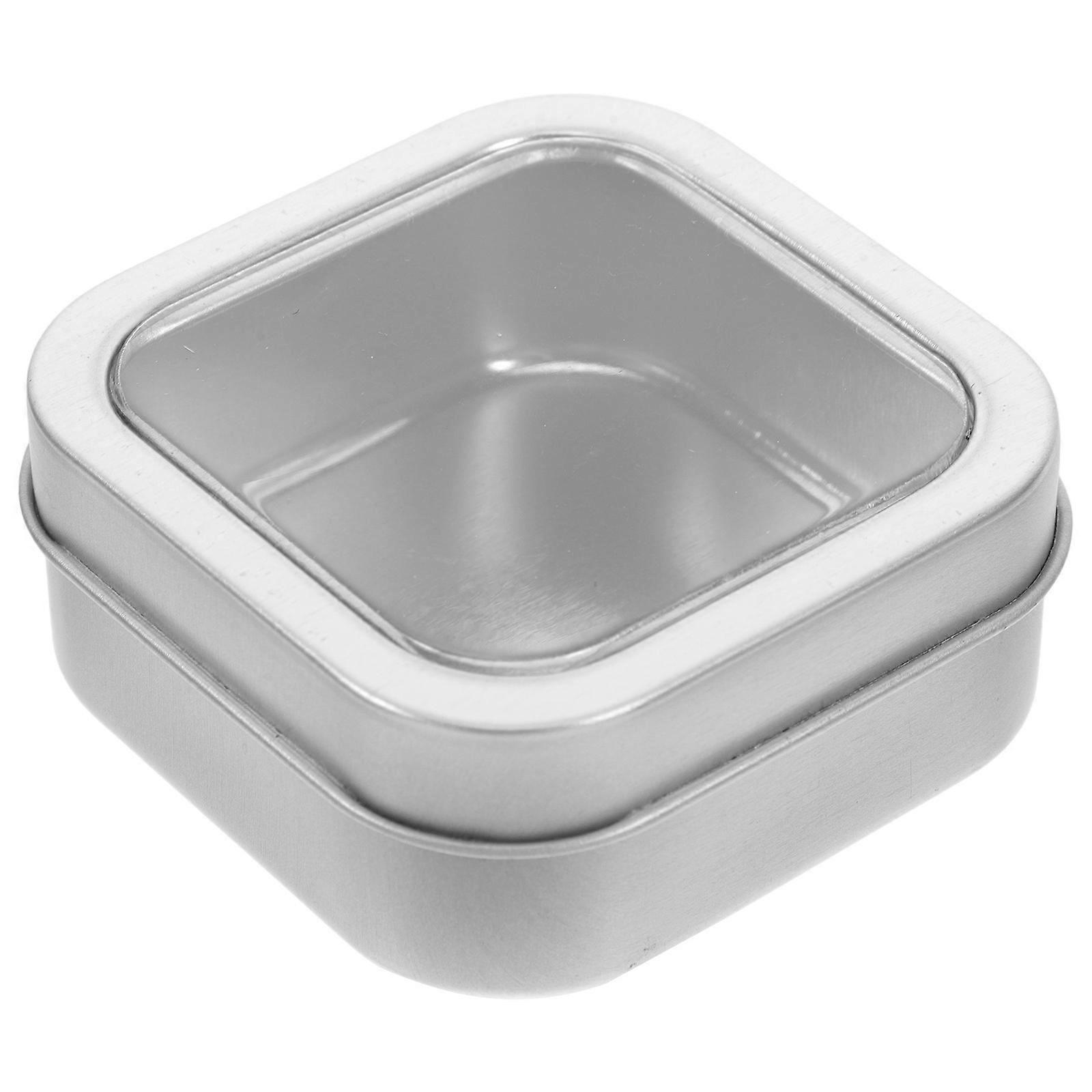 Vintage Tin Box Portable Metal Tin Container Jewelry General Users Everyday Use 5.80X5.80X2.00CM Waterproof 1Pcs