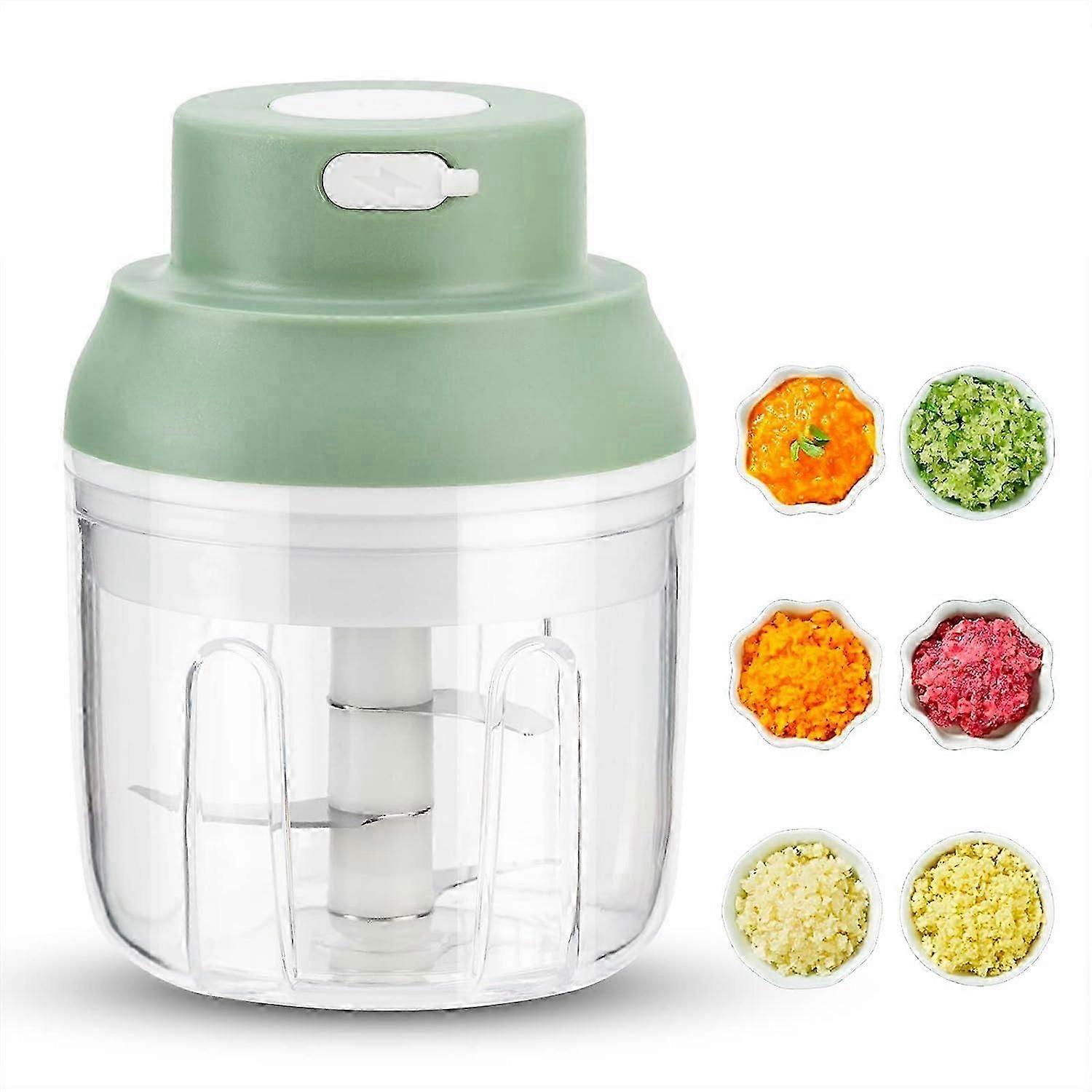 USB Rechargeable Mini Food Chopper - 250ml Compact Vegetable Processor for Kitchen Use