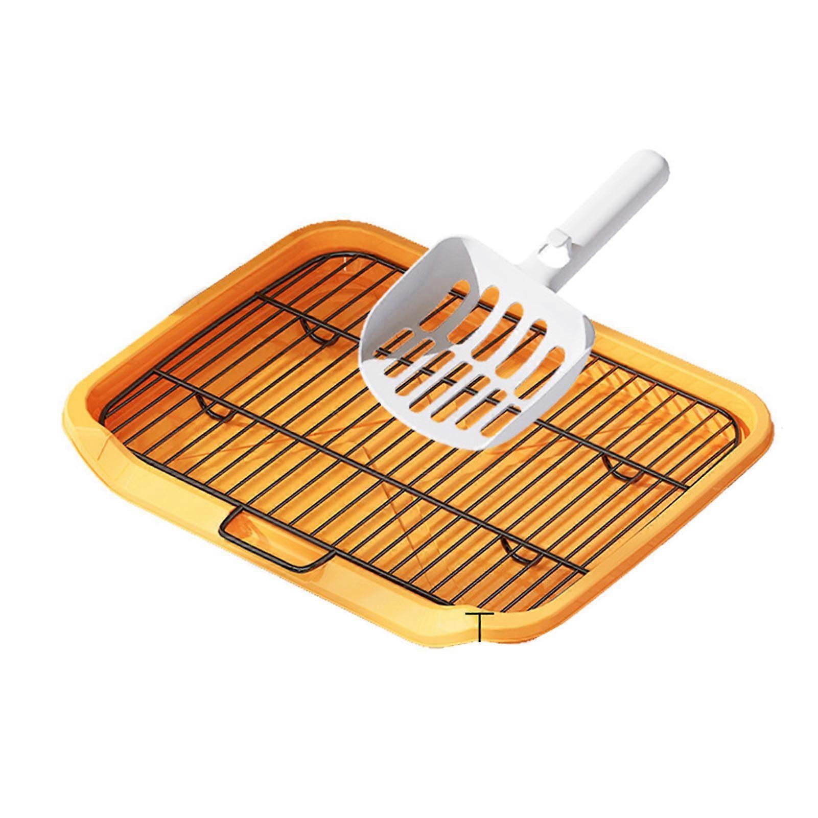 Dog Potty Tray Flat Plate Type Spill Proof Large Space Removable Washable Dog Training Toilet for Small Medium Large Dogs