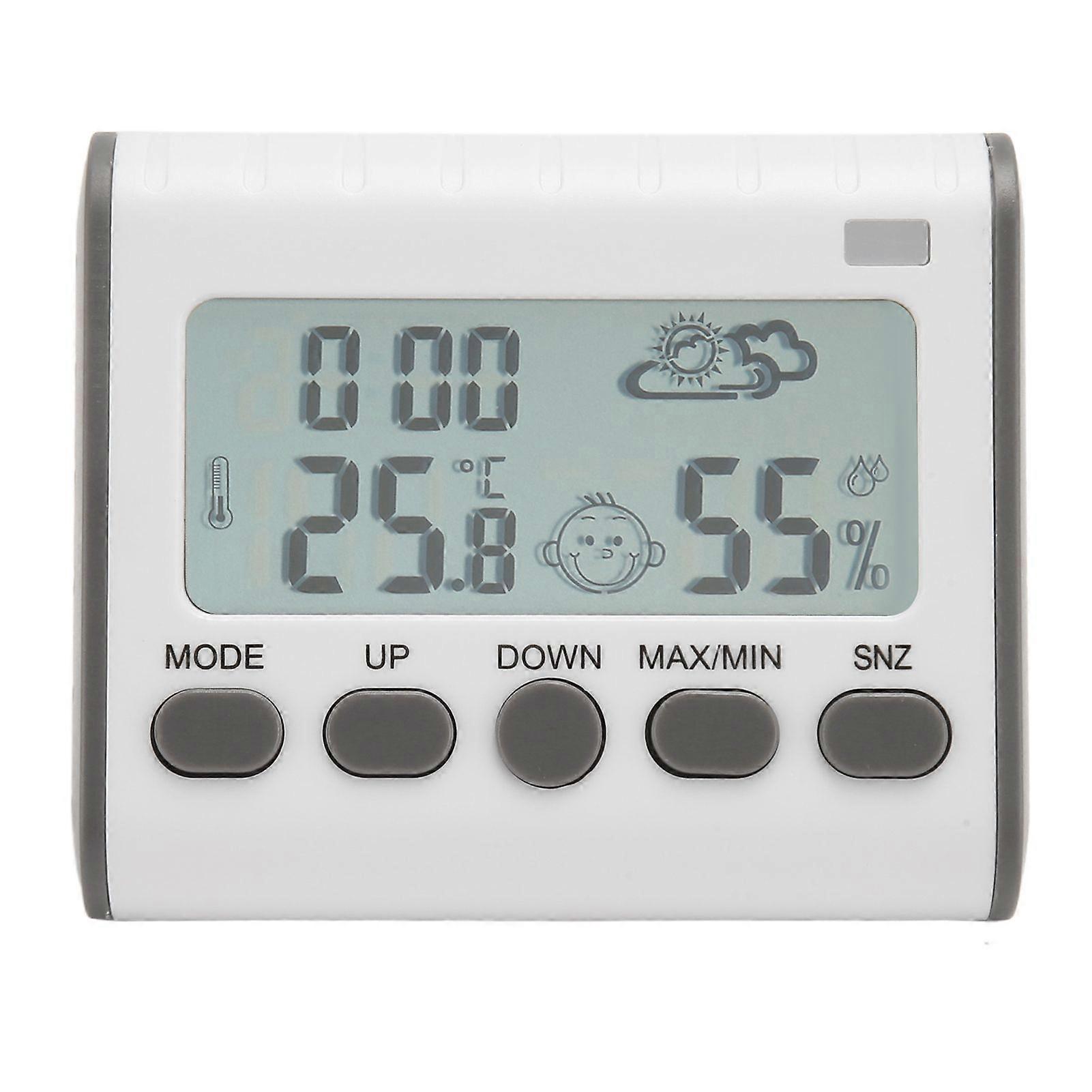 2025 Latest Model  Thermometer Hygrometer Clock Digital Temperature Humidity