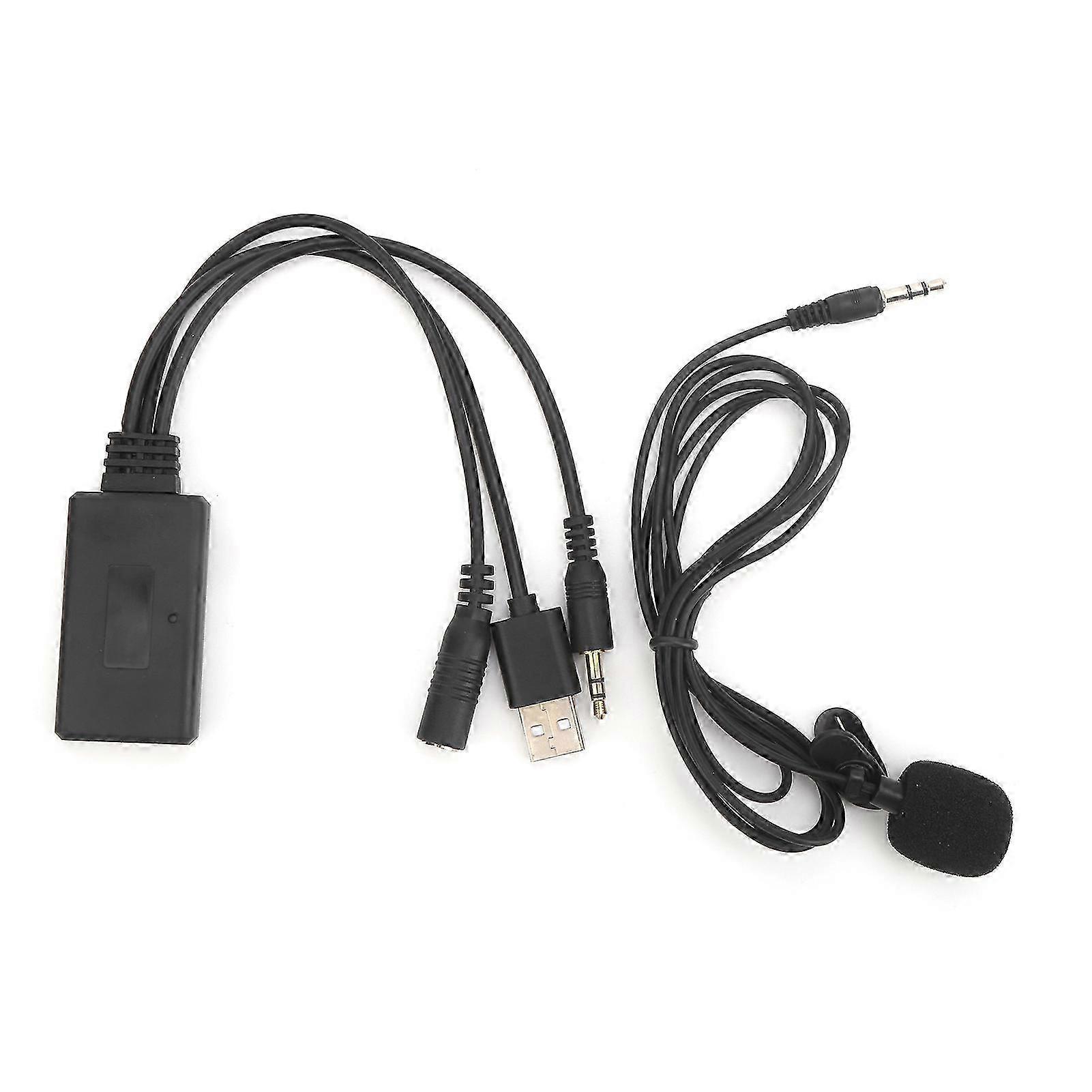 Universal Car Bluetooth Audio AUX Adapter for Handsfree Wireless Microphone Calls