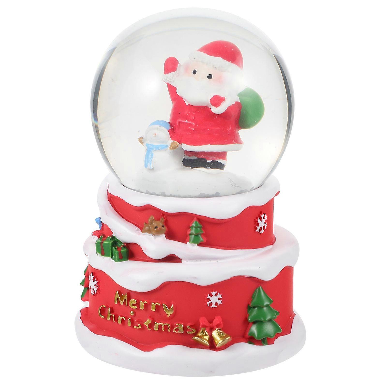 Holiday Craft Christmas Resin Crystal Ball Ornament Home Decoration .00X5.00X5.00CM present 1Set
