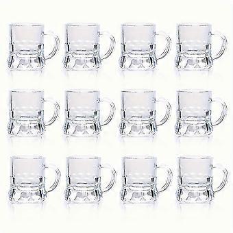 Neuestes Modell 2025: 12-teiliges Mini-Bierkrug- und Schnapsglas-Set – Premium-Krüge aus klarem Glas