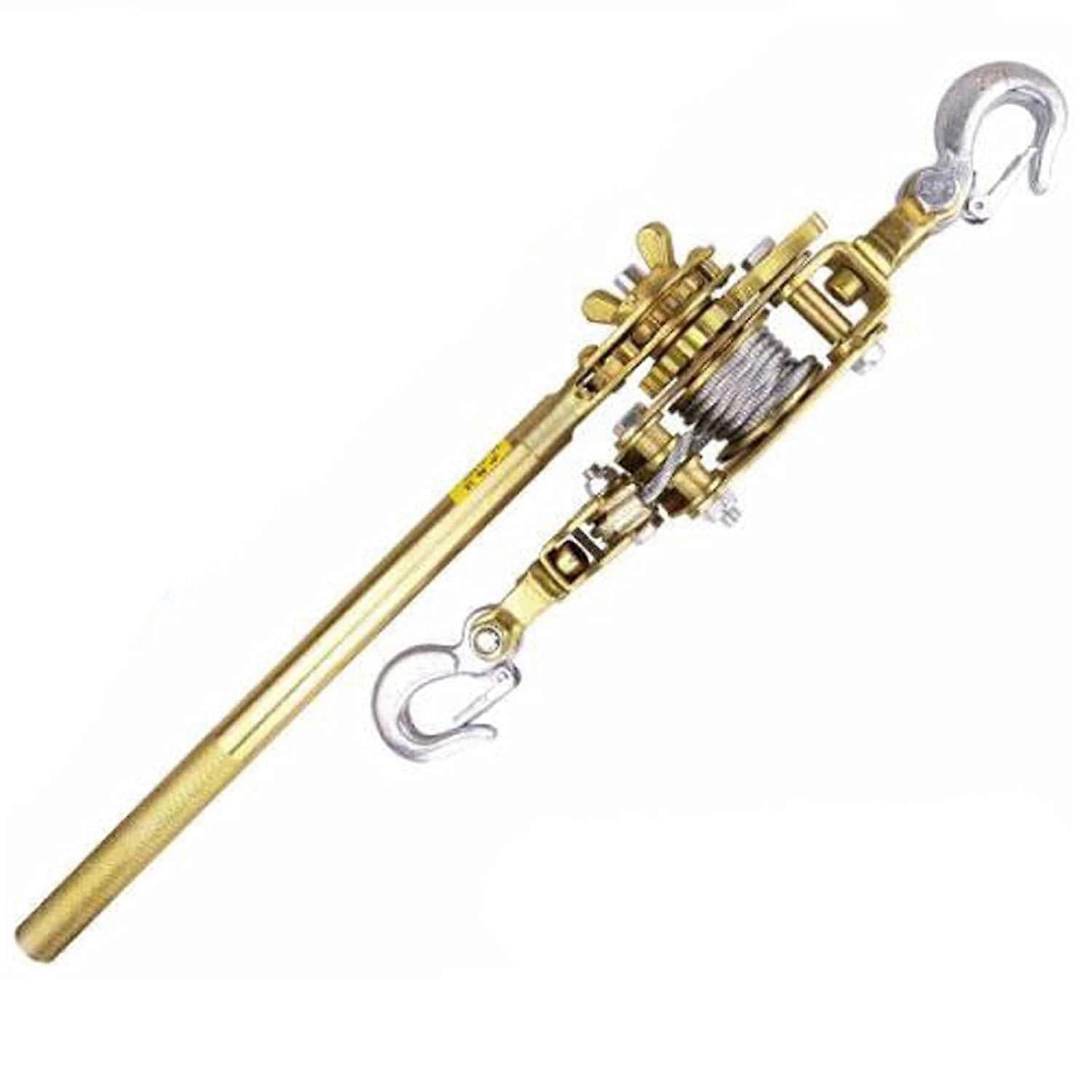Manual Cable Winch, Power Puller Ratchet, Performance Cable Puller with 2 Hooks