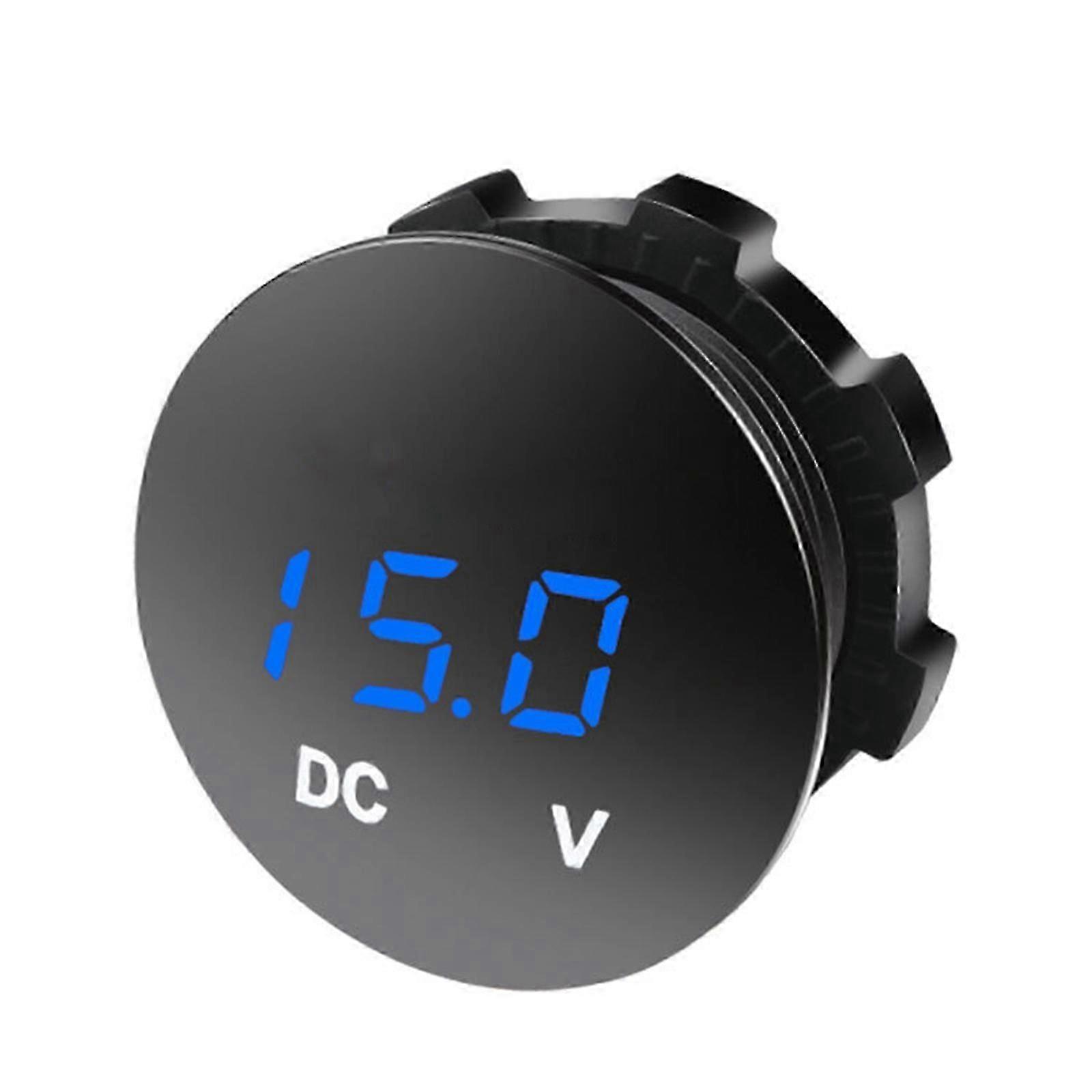 DC 12v-24v أدى الفولتميتر الرقمي للسيارة ، دراجة نارية ، سيارة ، شاحنة ، قارب