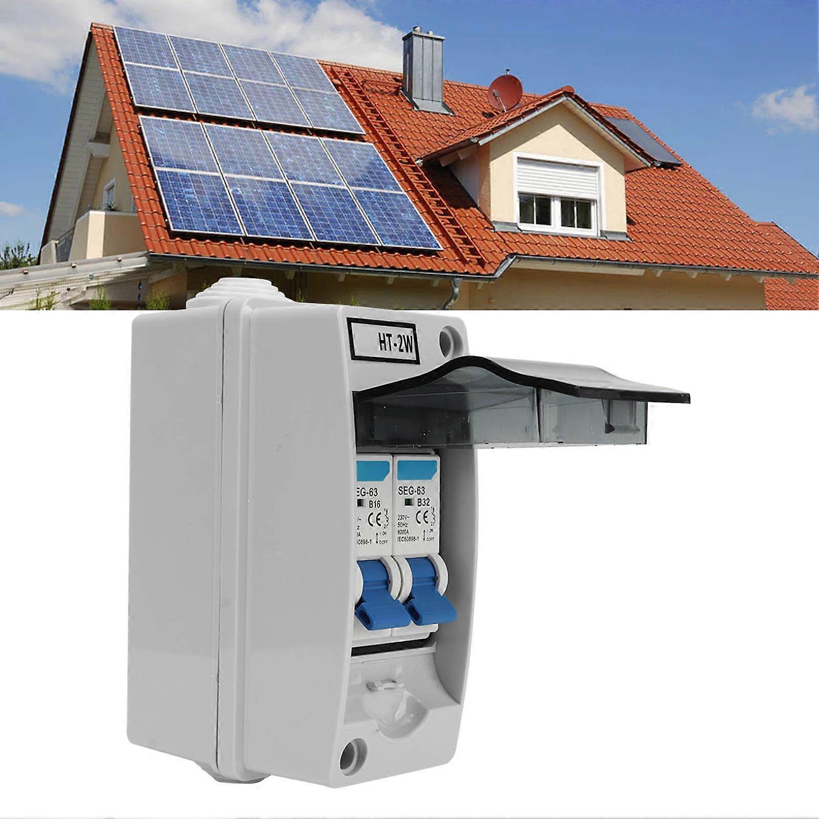 Miniature Circuit Breaker 2P Breaking Capacity 6000A Leakage Circuit Breaker with Waterproof Distribution Box