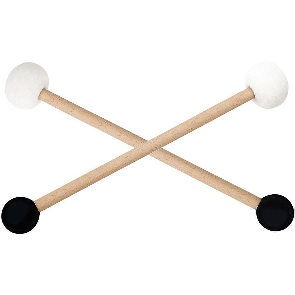 Singing Bowl Striker Mallets Musical Instruments Practice Sessions Gentle Sound Felt Rubber Wood Handle 2Pcs
