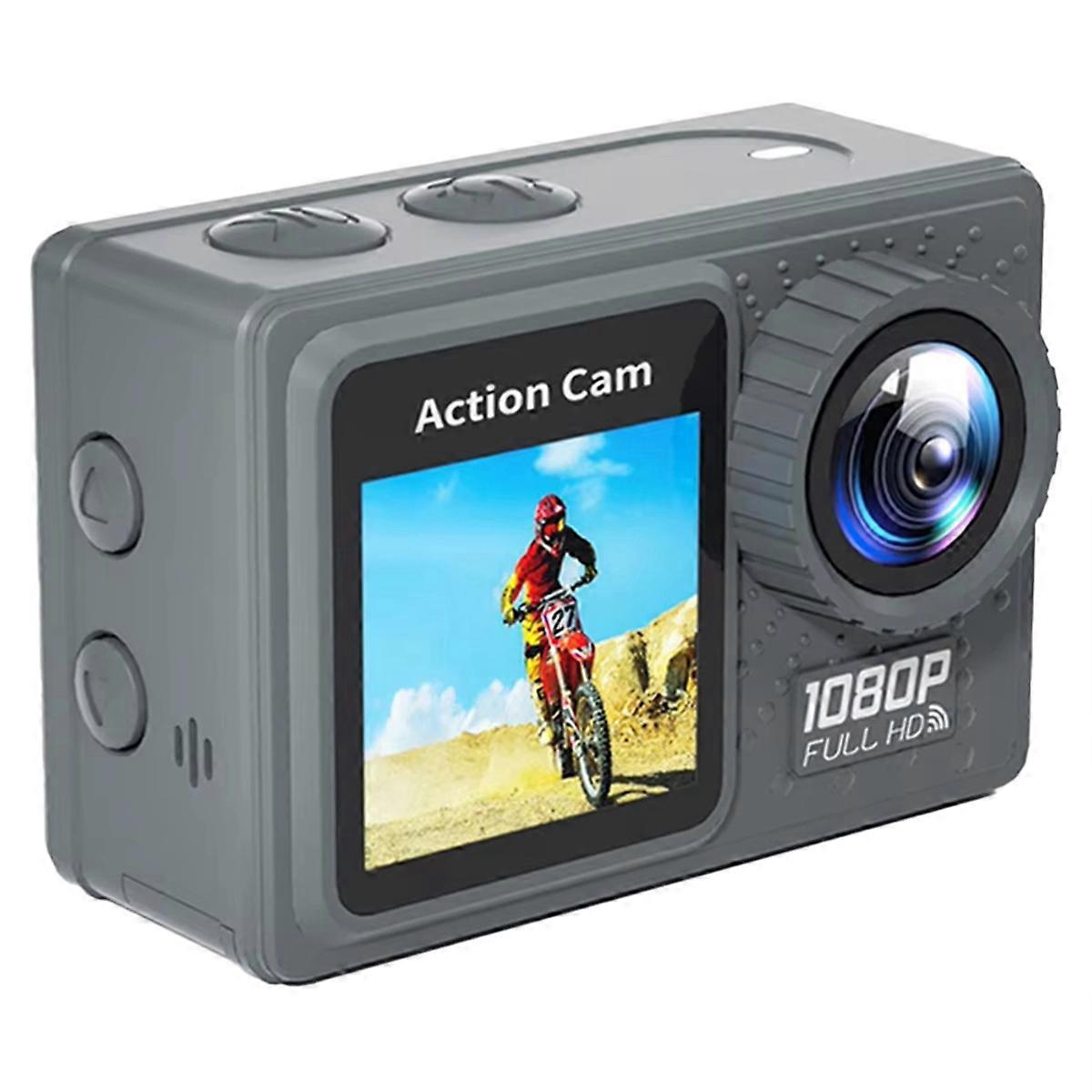 WiFi Action Camera 1080P 30FPS Exercise Video Recorder 120° Wide Angle Underwater Camera with Access