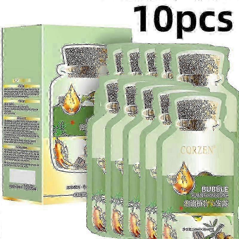 10pcs Natural Plant Hair Dye Bubble New Botanical Based For Grey Hair Color Bubble Dye