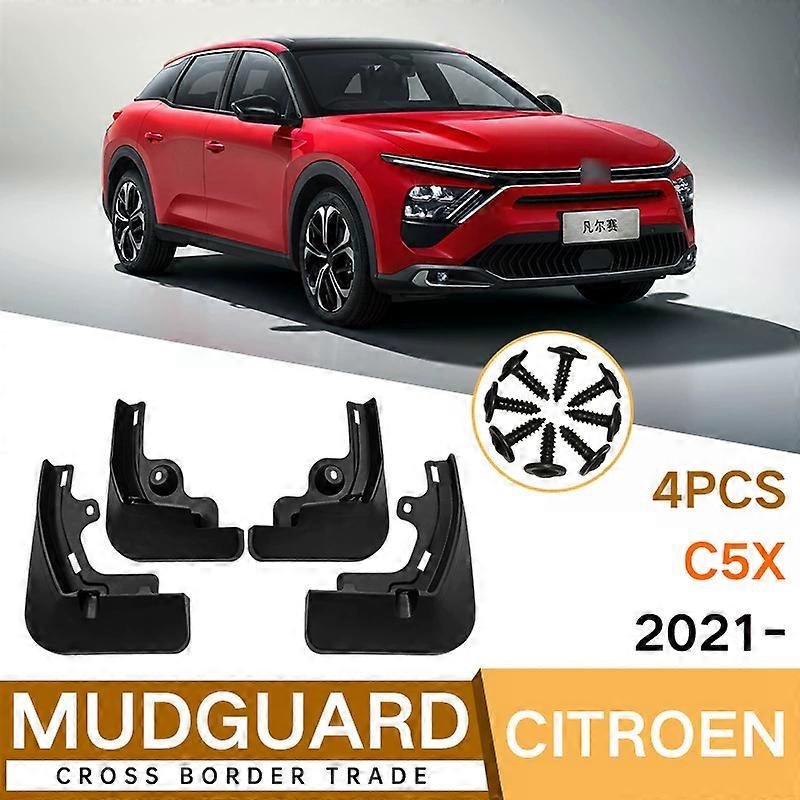 Be suitable 4pcs Mudguards For Citroen C5X 2021 2022 2023 Mud Flaps Car Splash Guards Front Rear Fender Protector Accessories