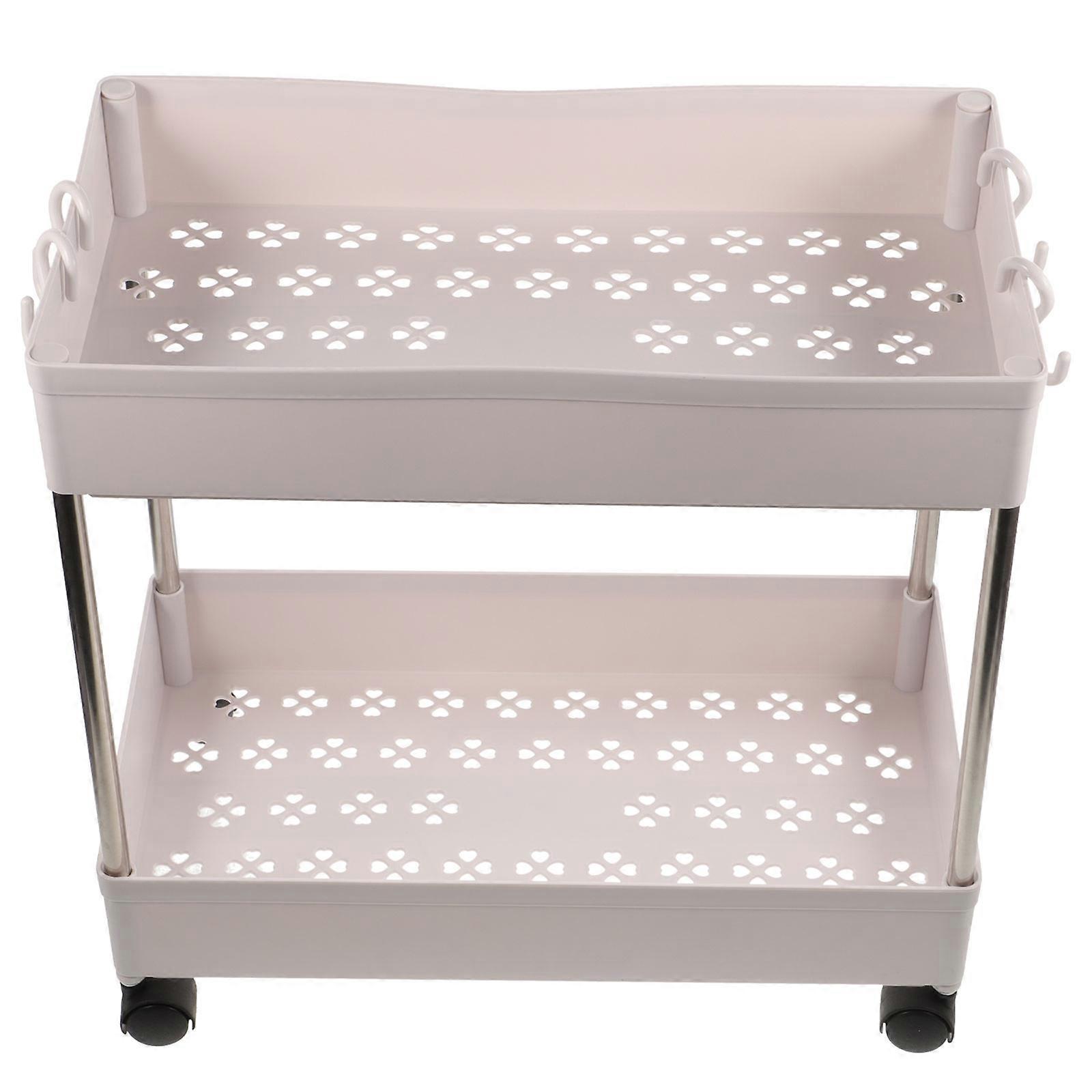 White Kitchen Storage Rack for Organizing Spice Bottles and Sundries with PP Material 12.5x7.8 Inches