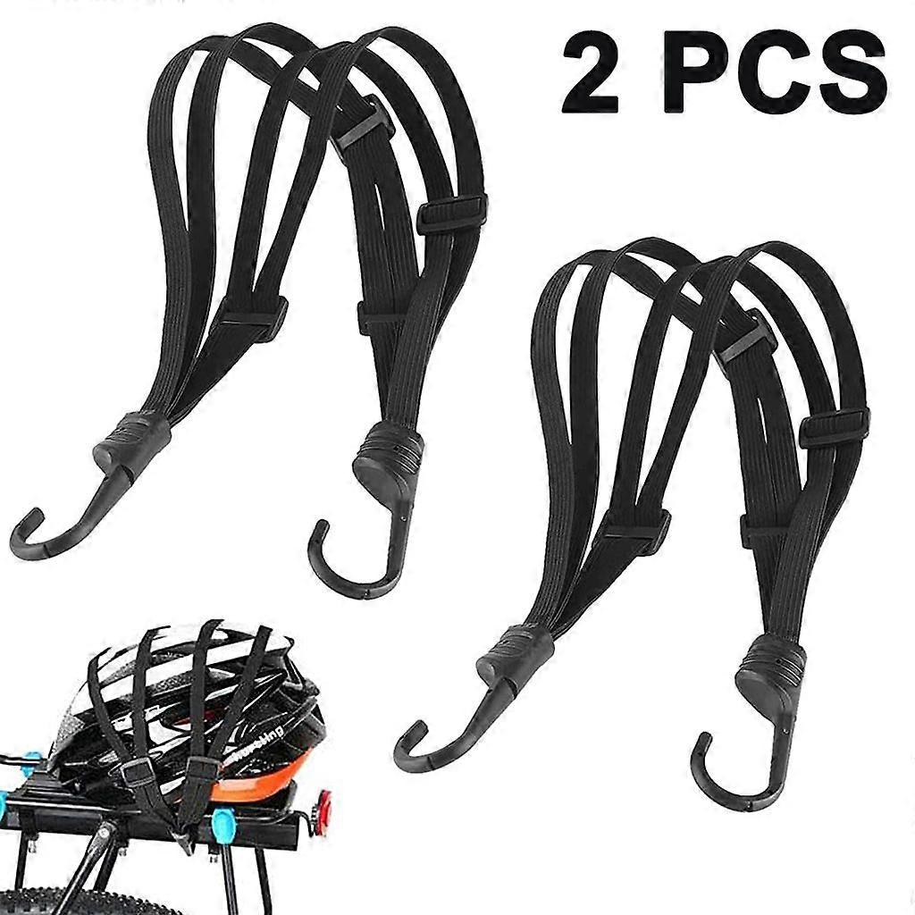 2-Pack Adjustable Luggage/Bicycle Tie Down Straps with Hooks, for Motorcycle/Helmet/Suitcase