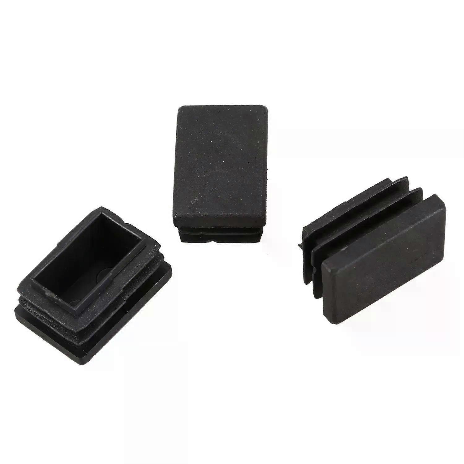 20 pcs Plastic Rectangular End Cap 30mm x 20mm Threaded Pipe Tube Insert