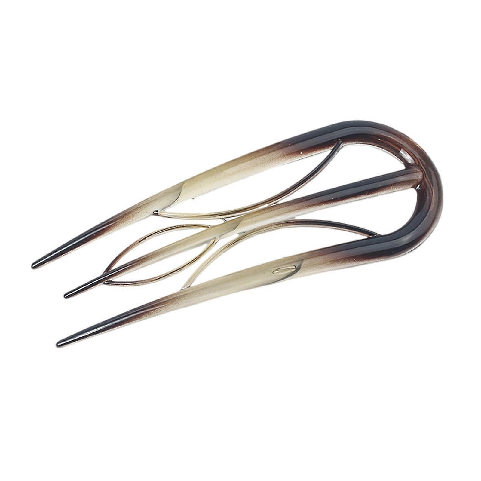 Dekorative Haarnadel U-Form Twist Haarstyling Accessoire für Frauen, Gelb Hawksbill, Hochwertiges Material, Elegantes Design