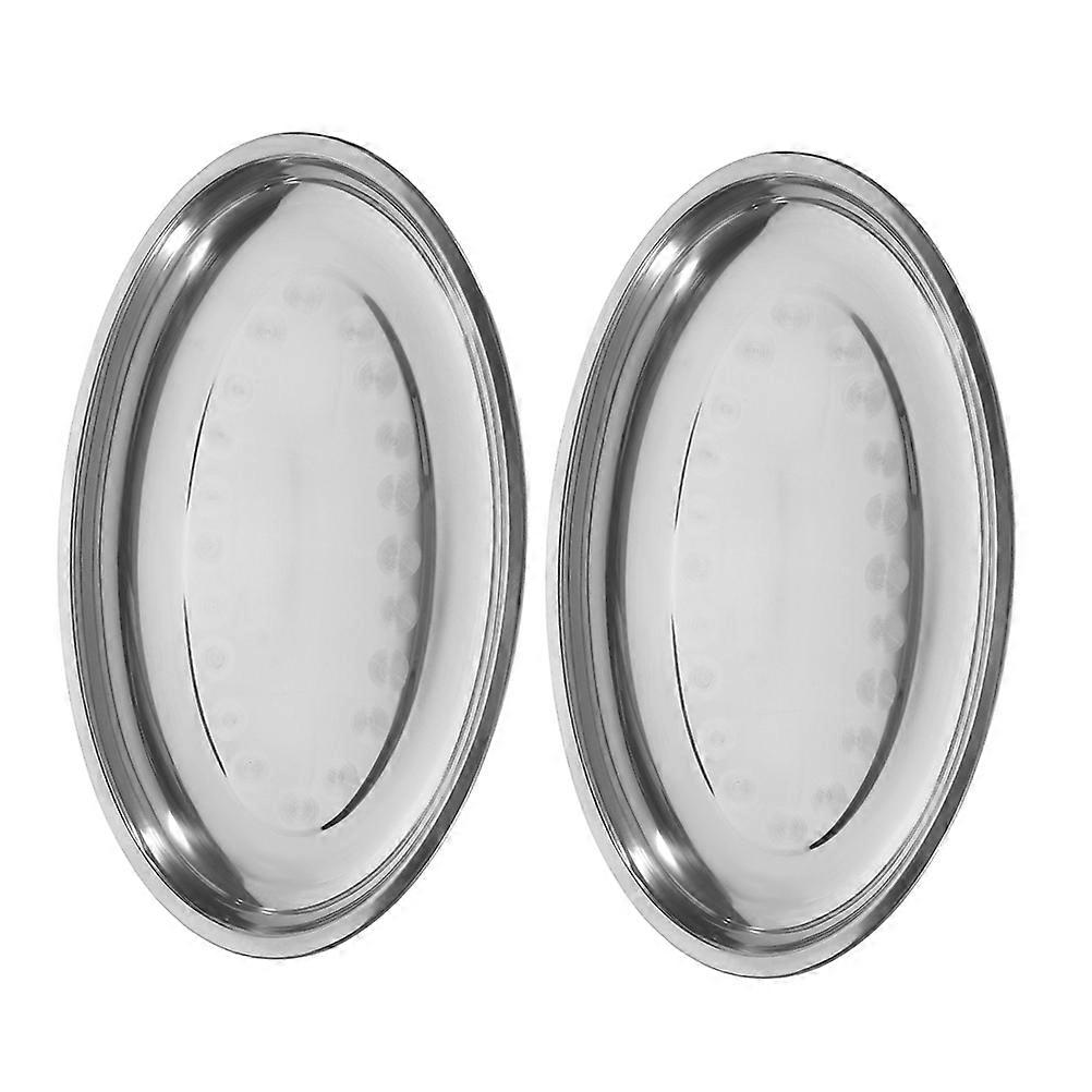 Fruit Tray For Simple And Generous Look 201 Stainless Steel 2Pcs