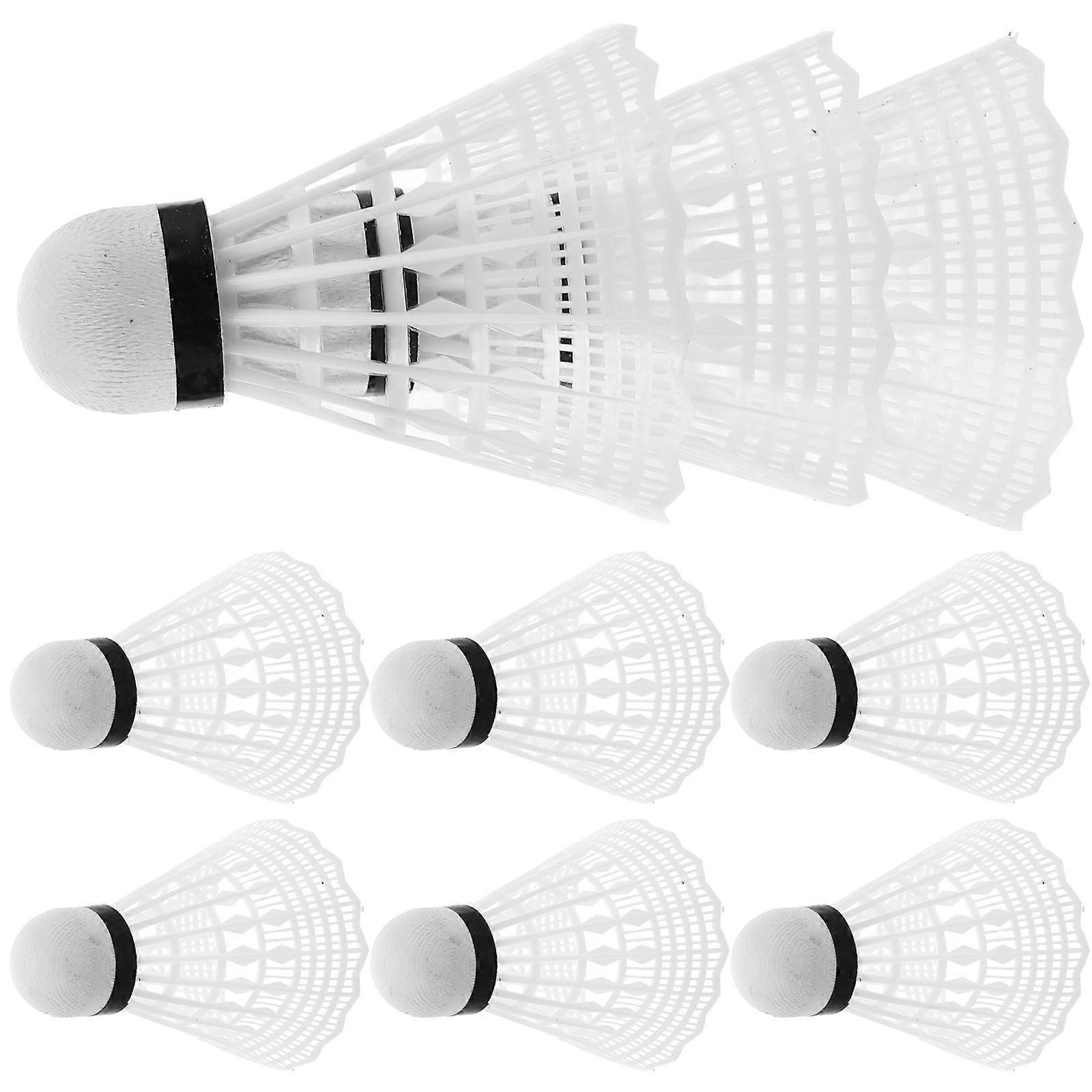 Badminton Shuttlecocks Nylon Training Stable Flight White 12Pcs