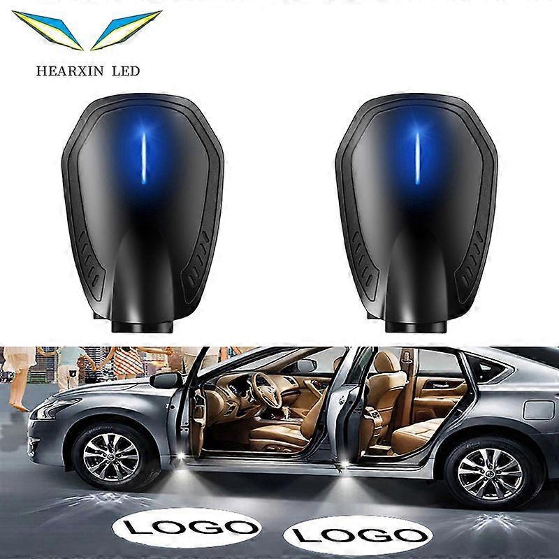 2PCS Rechargeable Led Car Door Welcome Light Wireless Car Styling Laser Projector Logo Ghost Shadow Lamp Car Accessories Motor Vehicle Lighting