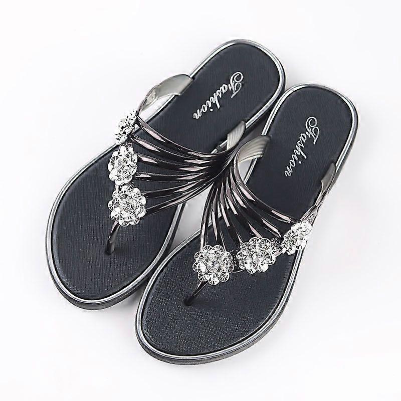 High-End Women's Slippers, Summer Flip-Flops, Flat-Bottomed Flip-Flops, Women's Shoes For Outerwear, Versatile, Casual, Anti-Slip And Durable