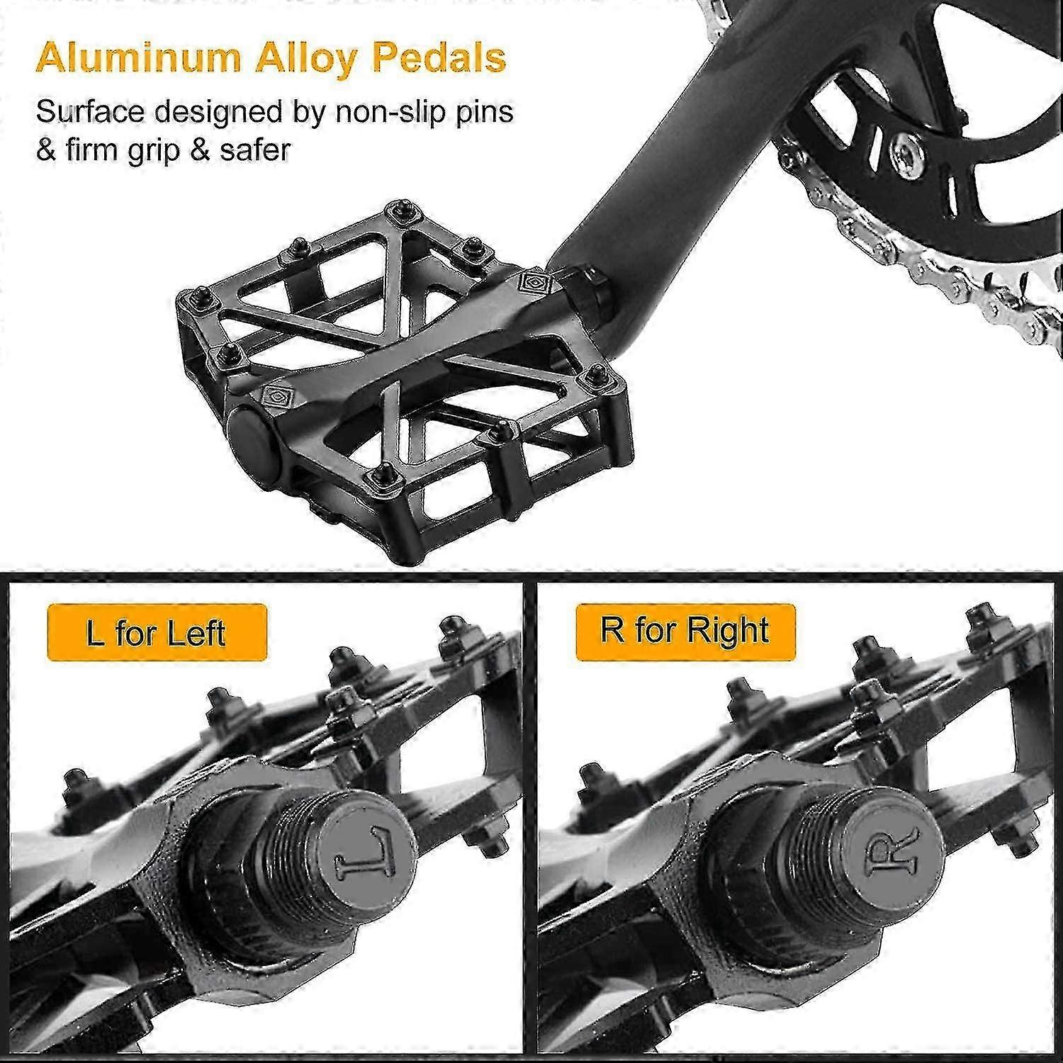 Fahrradpedale Mit Clips & Riemen (9/16 Zoll) – Für Mehr Halt & Effizienz Beim Radfahren