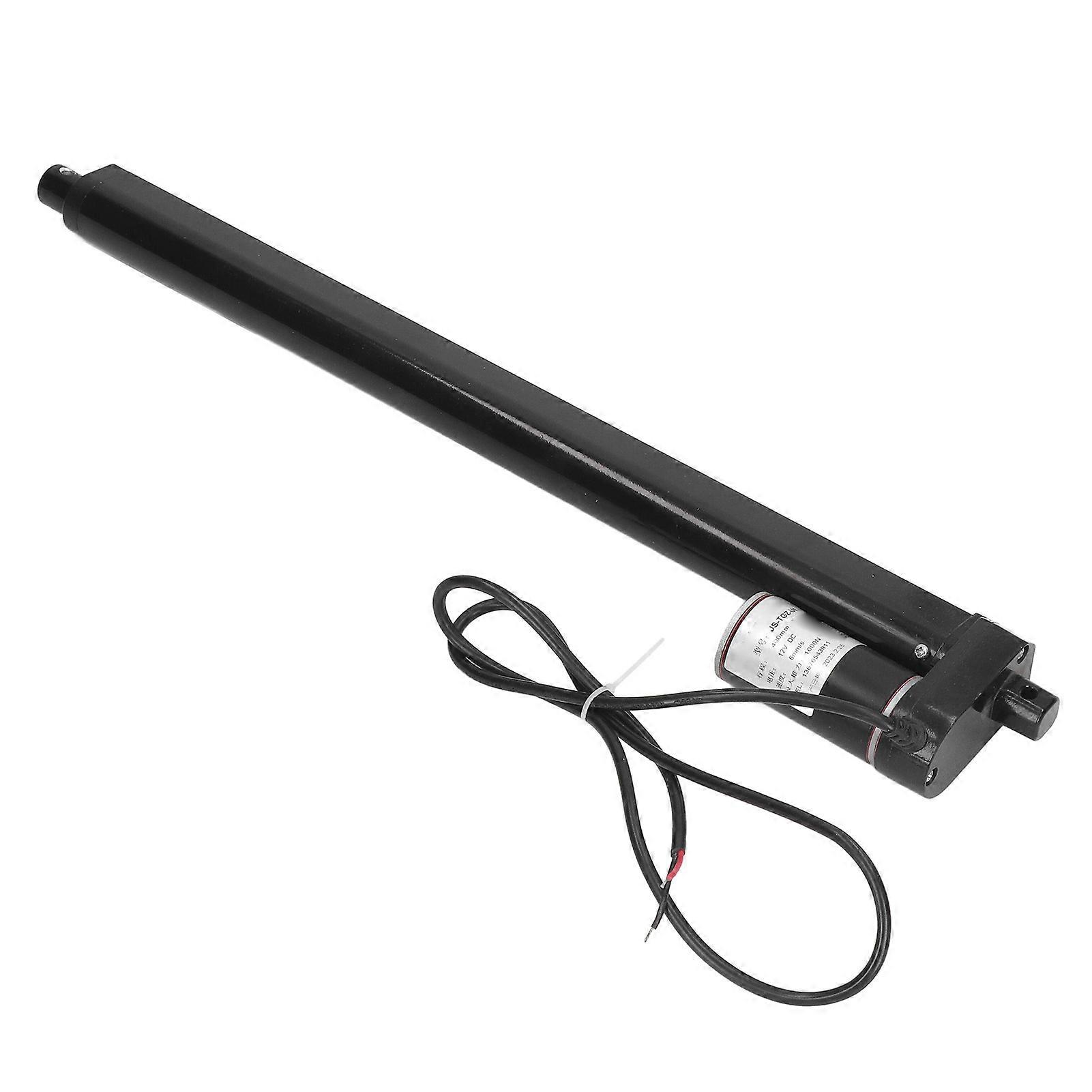 Electric Linear Actuator Aluminum Alloy 400mm Stoke Linear Motion Actuator for Bed Sofa 1000N Black 12VDC with Controller Remote Control 