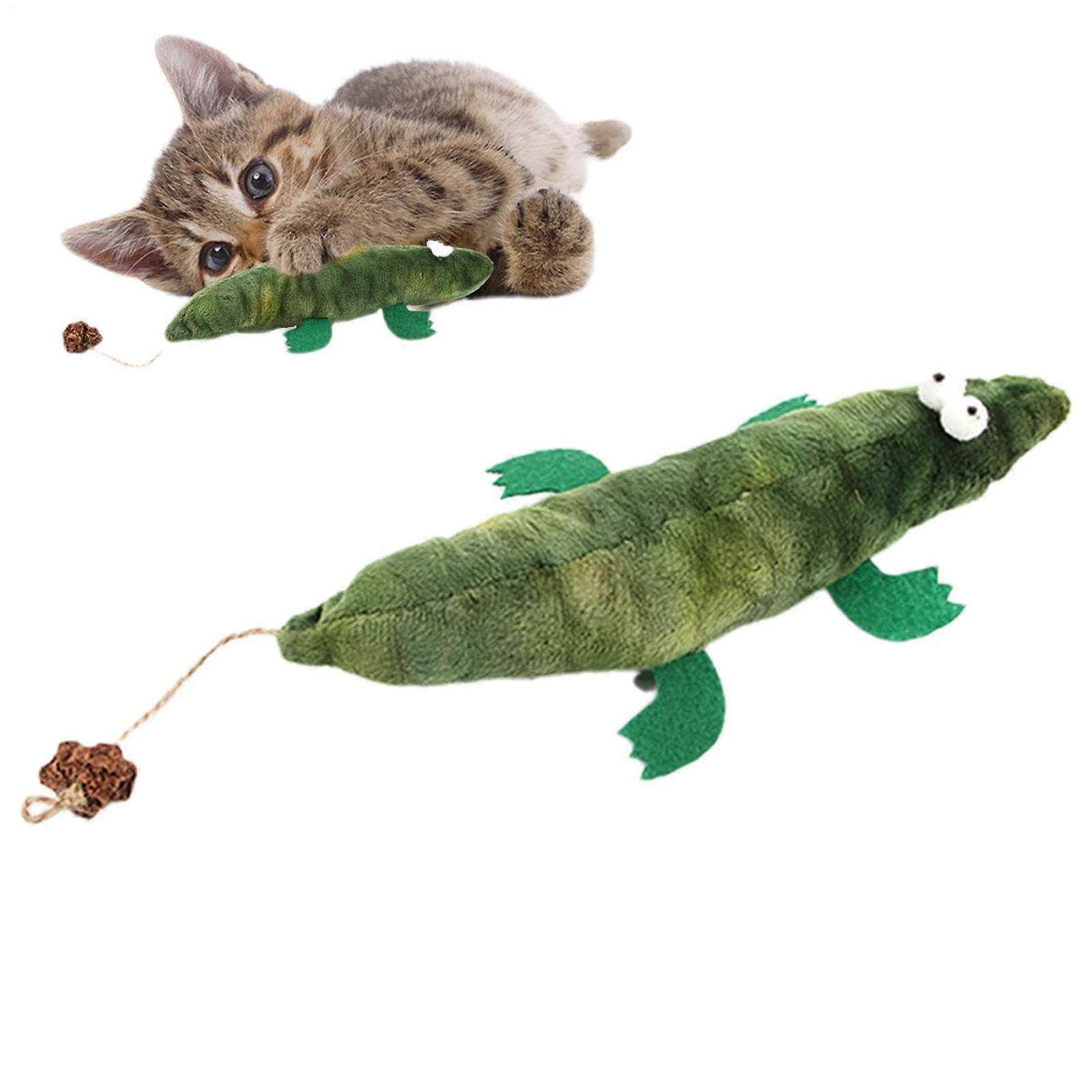 Plush toy for cats, plush, cute kitten, plush toy, squeaky toy for cats, interactive chew toy for pets, squeaky crocodile toy