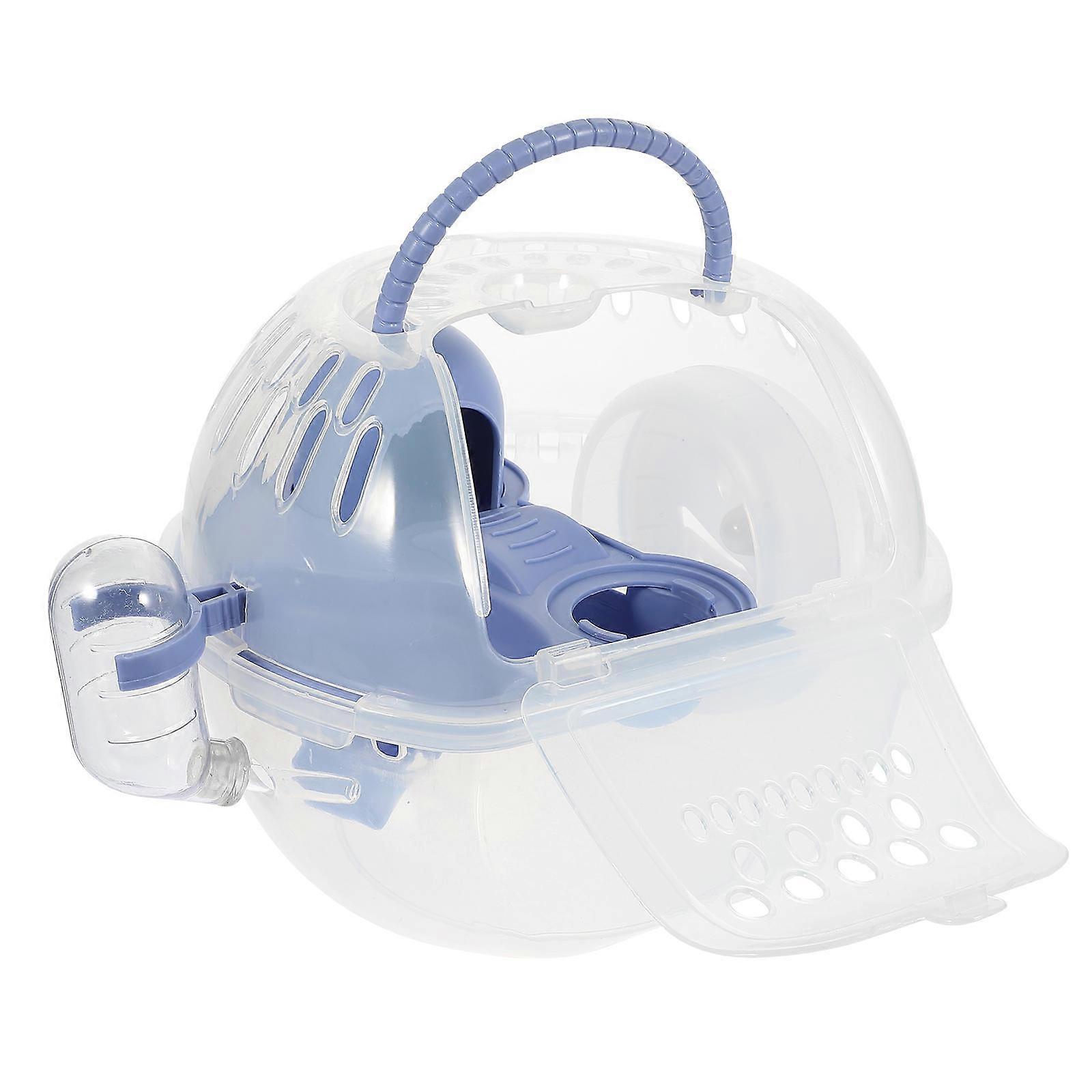 Blue Plastic Hamster Carrier for Storage Compact Size Lightweight Safe and Comfortable for Pets