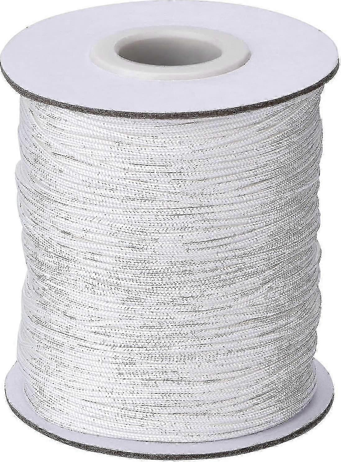 Pull cord for blinds, white 1.0mm braided shade, 109 yards/roll