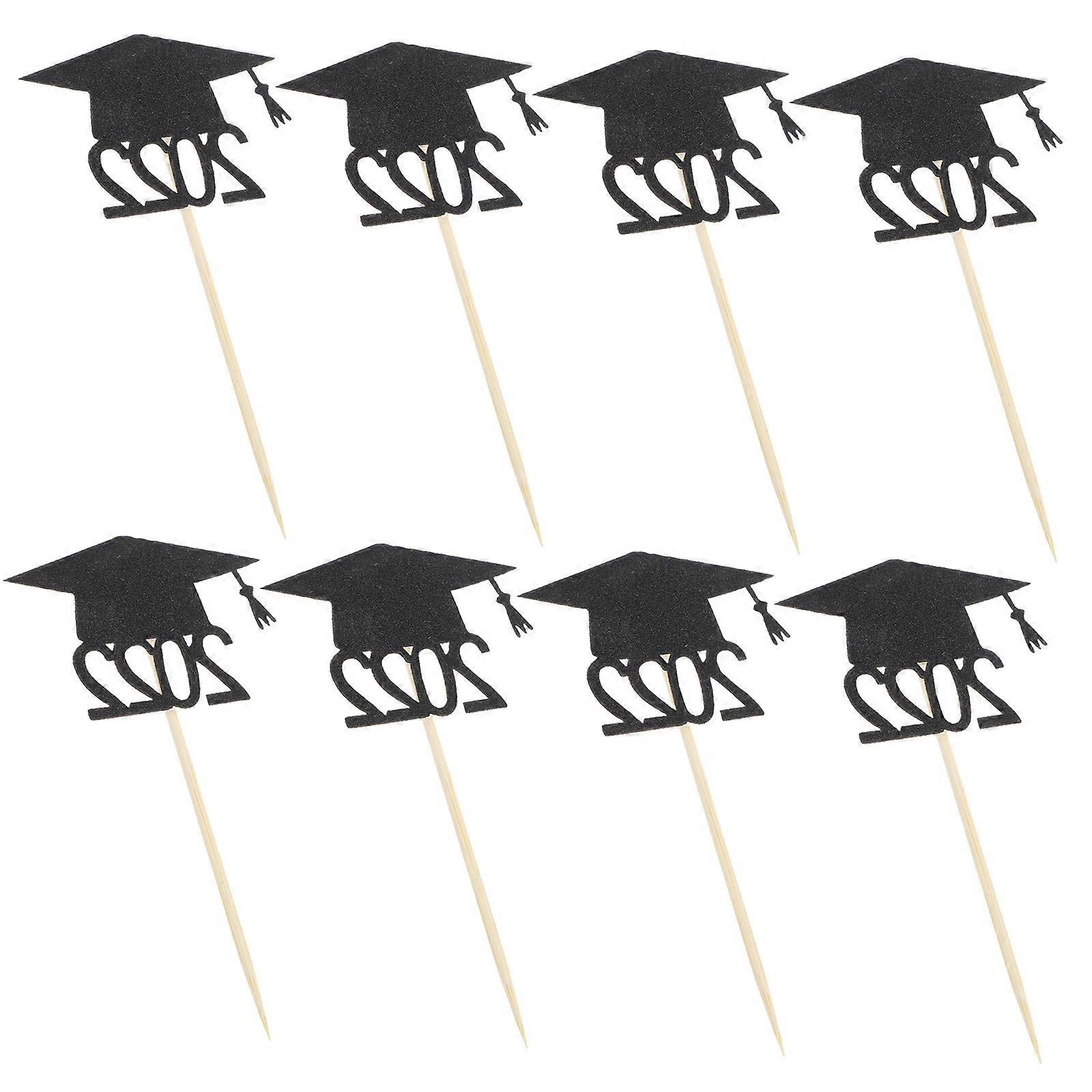 24 Pcs Simple Style Cake Picks Decorative Insert Cards Lovely Cake Decorations
