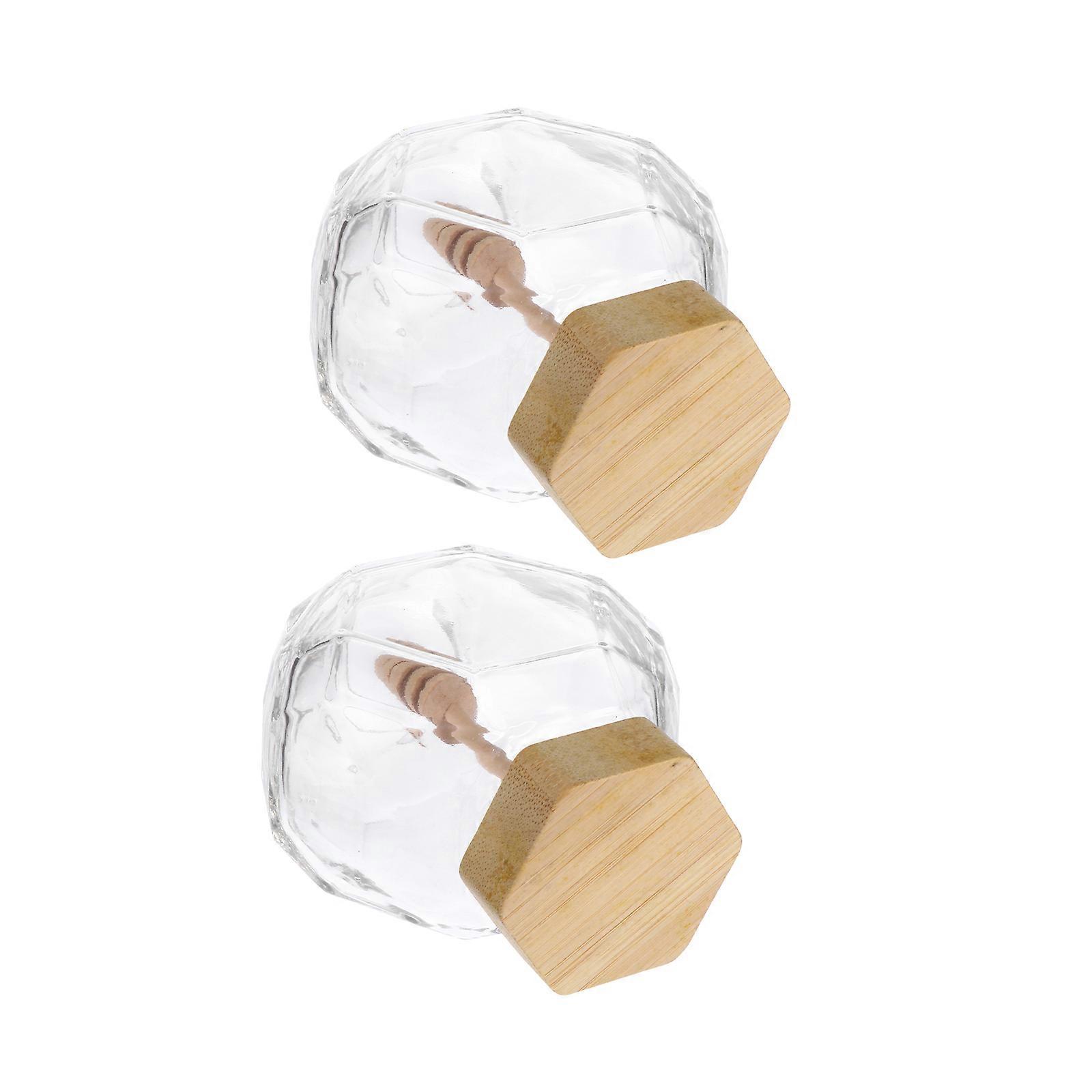 2Pcs Transparent Sealing Jars Sealing Containers (Assorted Color)