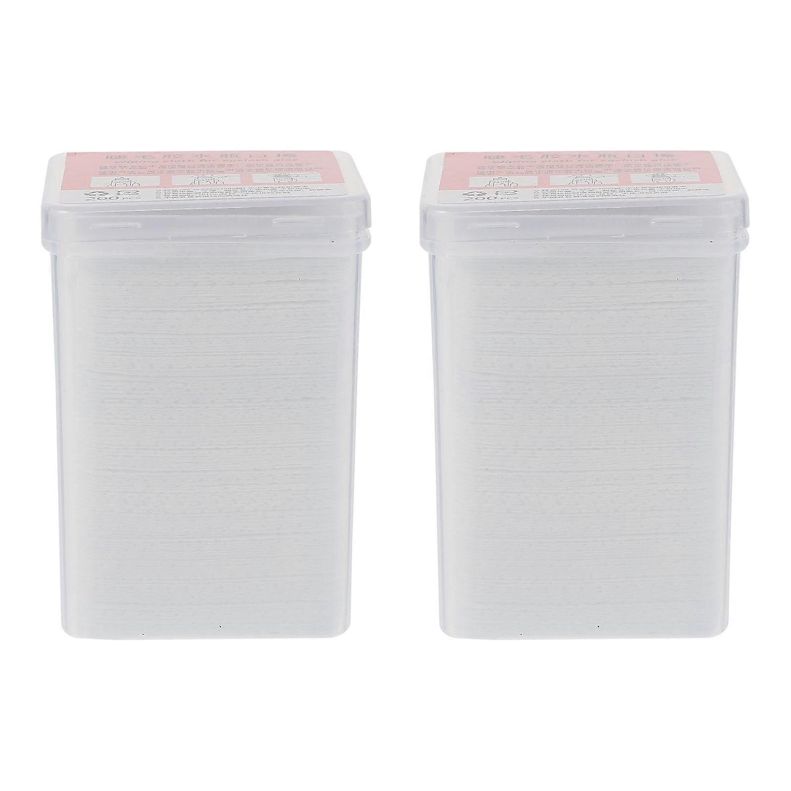 Professional Glue Pad Eyelash Extension Tools White Color 5x5x0.2cm Glue Wiper 2Pcs
