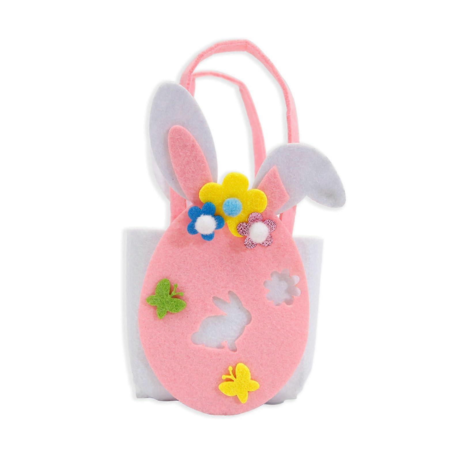 عيد الفصح الأرنب جيب اليدوية مهرجان سلة عيد الفصح حامل حلوى شعر حقيبة مناسبة لملء البيض وحلوى الطفلين حقيبة الحرفية