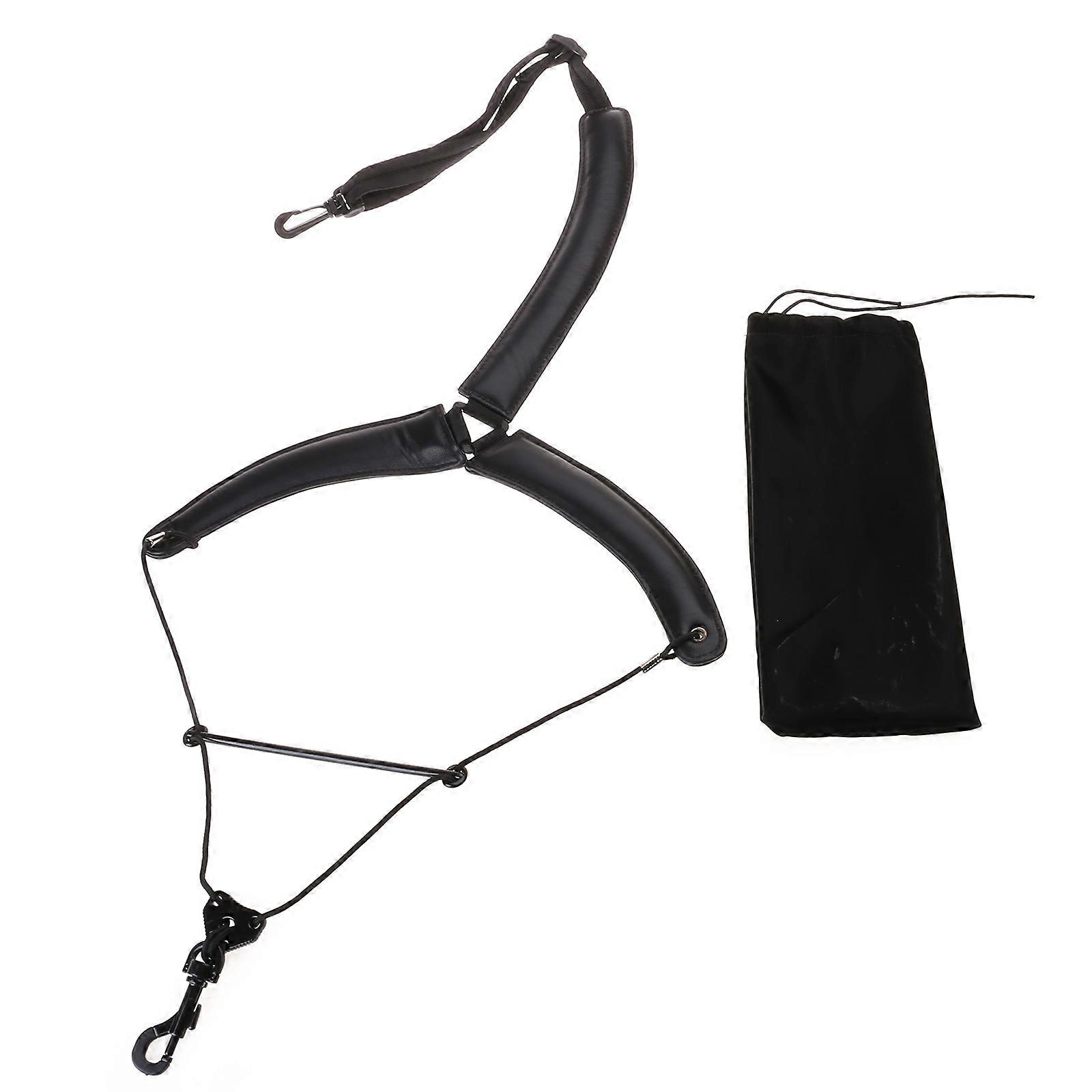 Soft Saxophone Holder with Hook, Adjusted Practical Woodwind Strap, Saxophone Strap, Saxophone Harness Shoulder Strap Multicolor