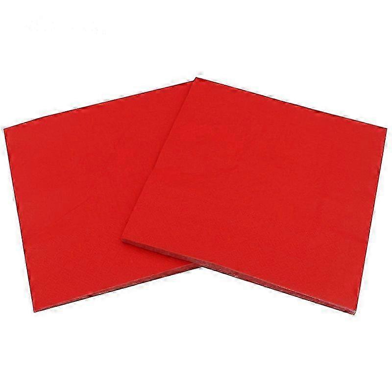 1 pack Solid Color Printed Paper Napkin (red)