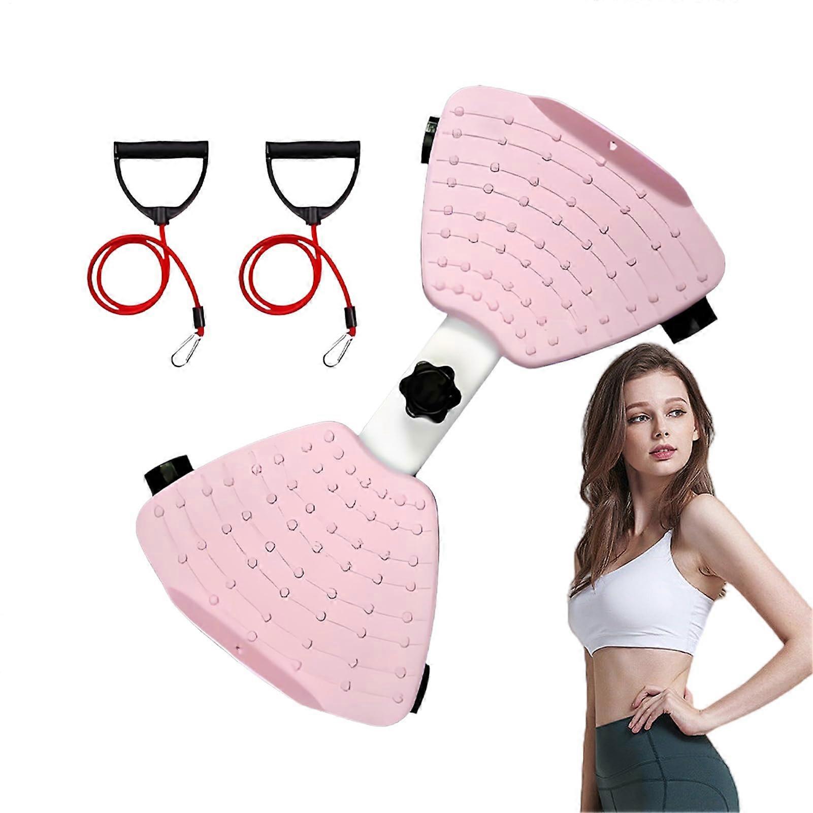 Waist Torsion Board, Exercise Torsion Board – Straps attached to the waist for exercise size – Portable Travel Arm Fitness Equipment Pink