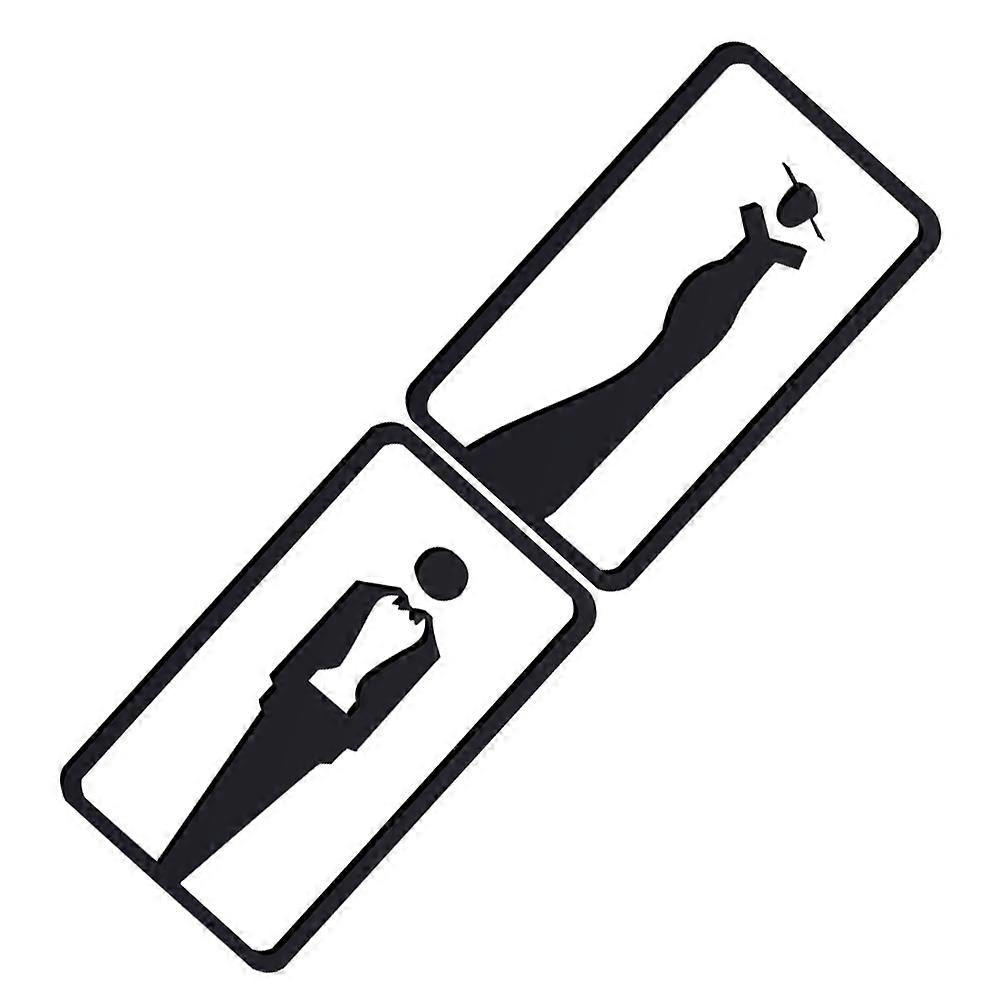 Restroom Symbol Acrylic Restroom Sign Minimalist Design For Hotels Shopping Malls Office Buildings Clear Identification 20 00X11 00X0 20cm 2Pcs