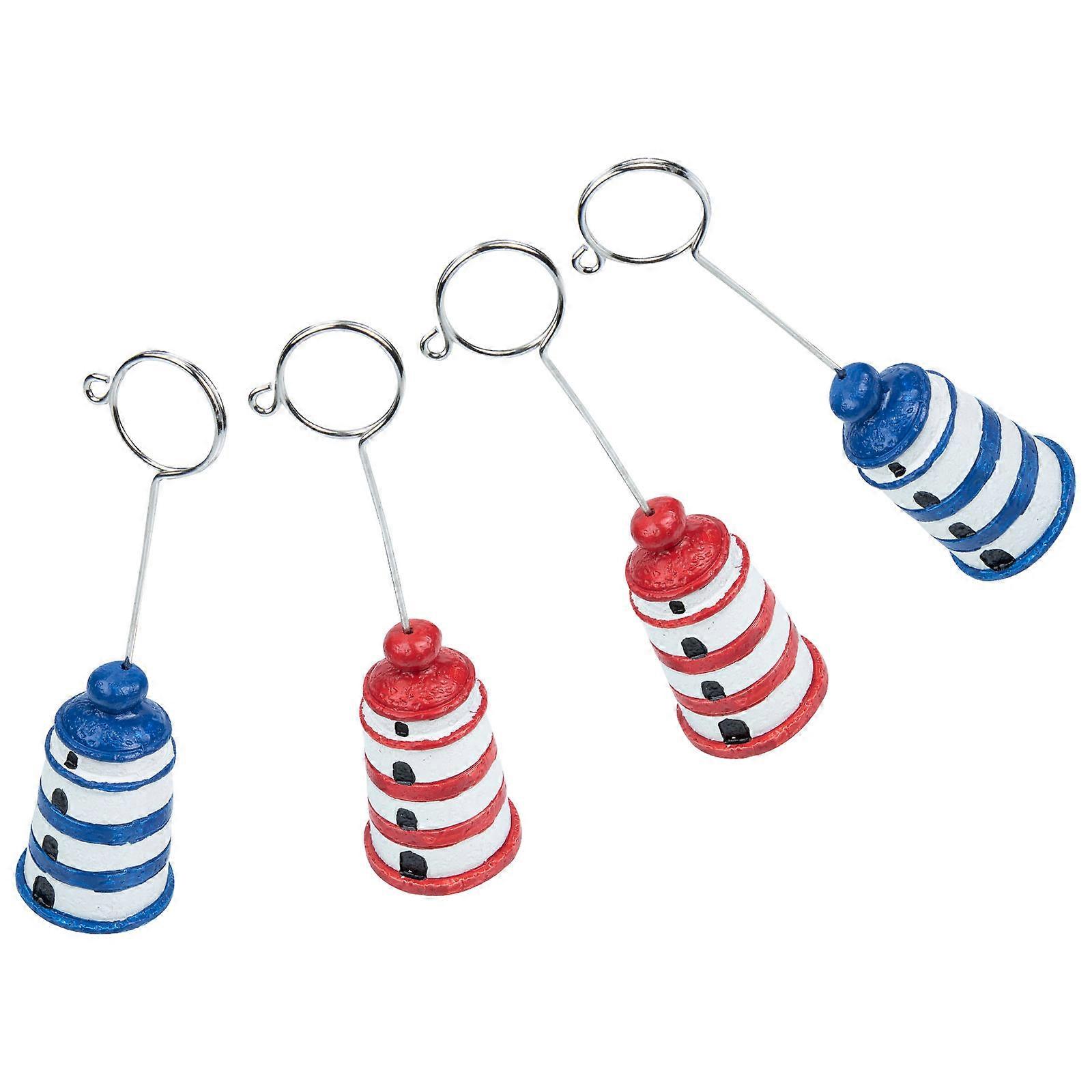 Decorative Style Lighthouse Card Folder Notepad Clip Home Decor 11.00X3.20X3.20cm Memo Display 4Pcs