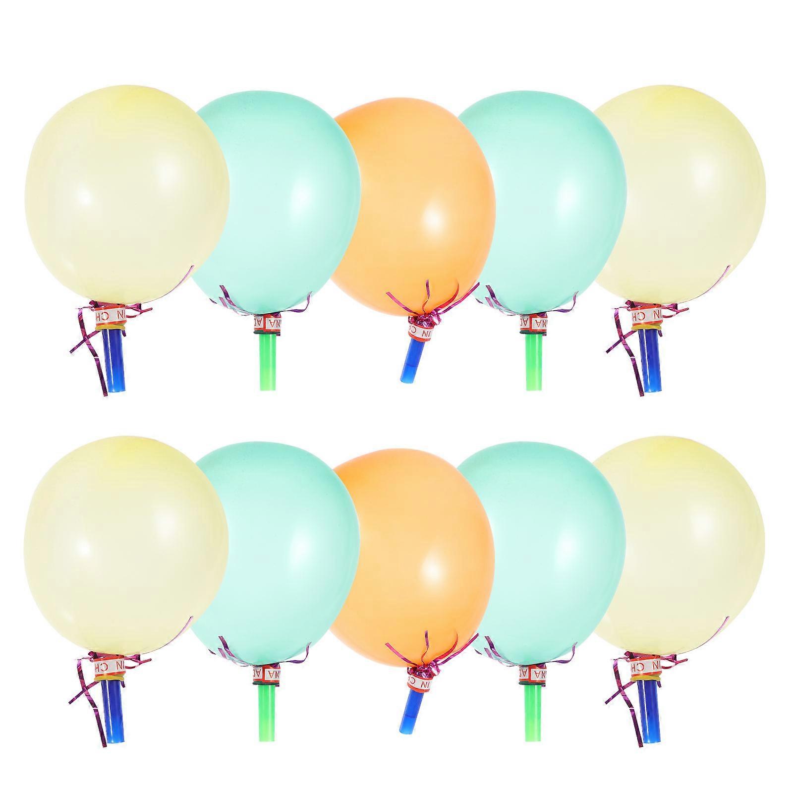 100 Pcs Musical Blow Outs Balloon Mixed Glitter Fringed Metallic Noisemaker Kids Blowouts Whistles for Halloween Xmas Party(Random Color)