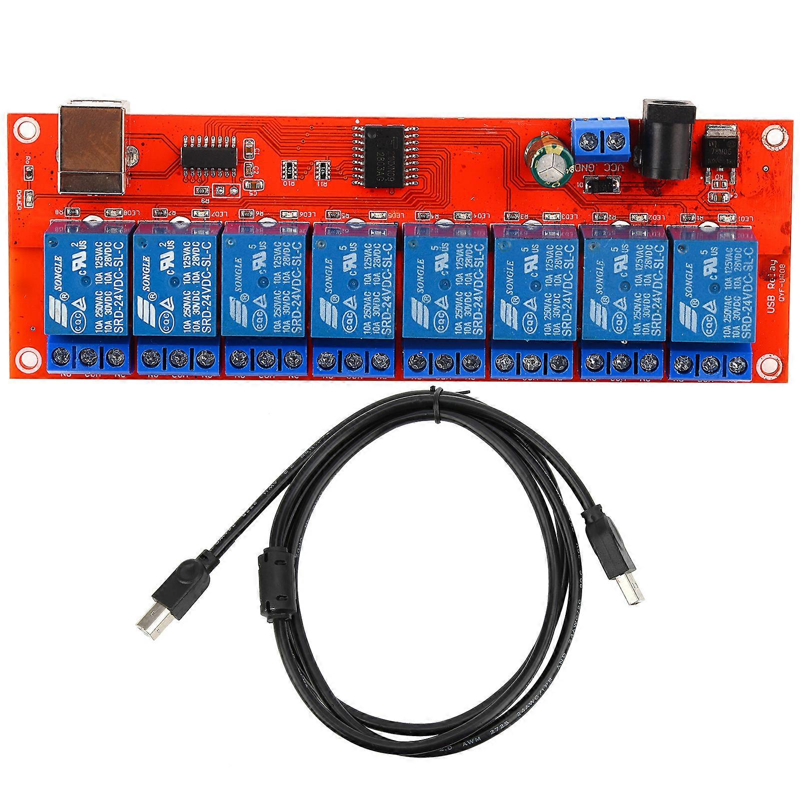 Relay Module Interface Board for LowLevel Trigger USB Serial Port DIY Electrical Supplies24V