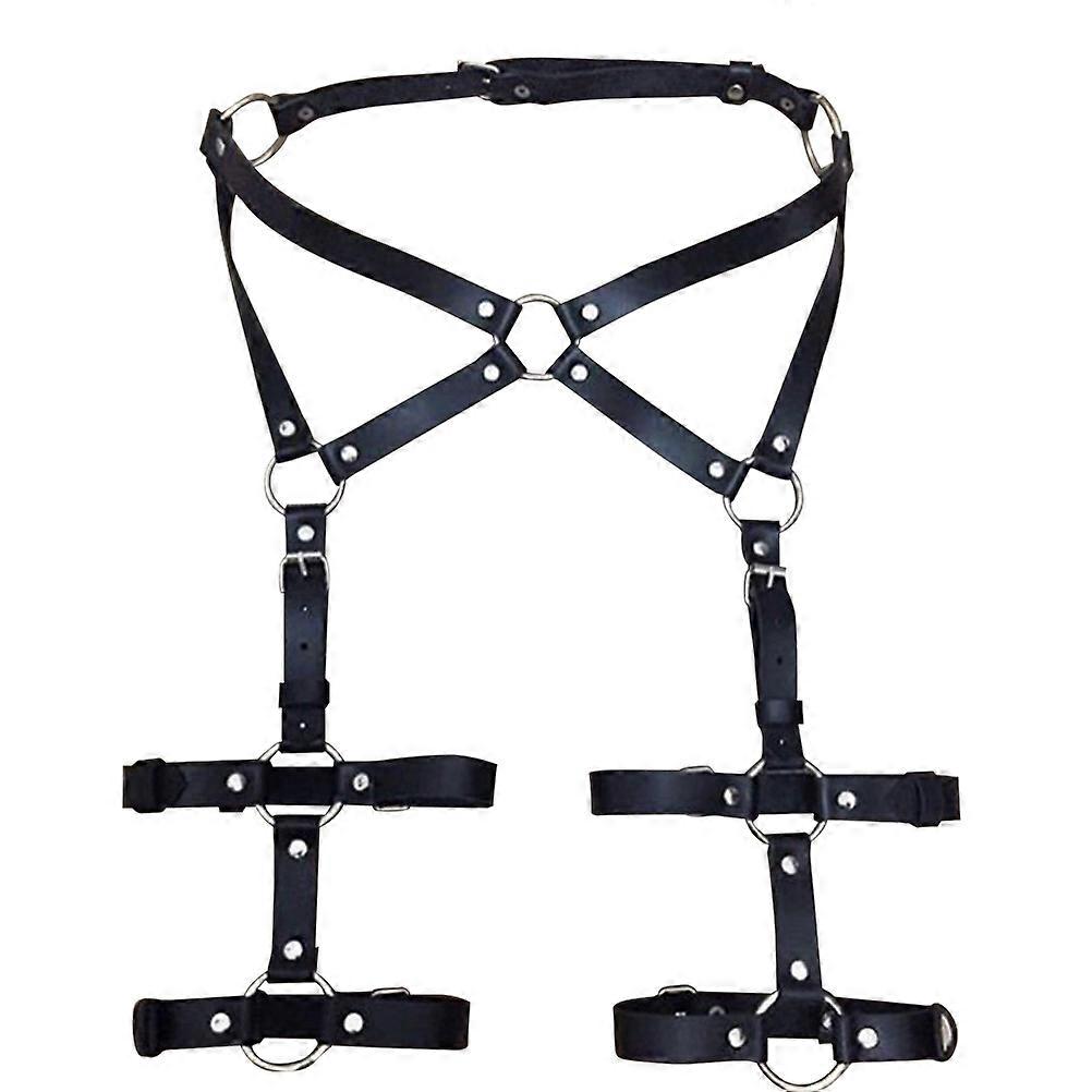 Stage Performance Adjustable Pu Leather Black 1Pcs